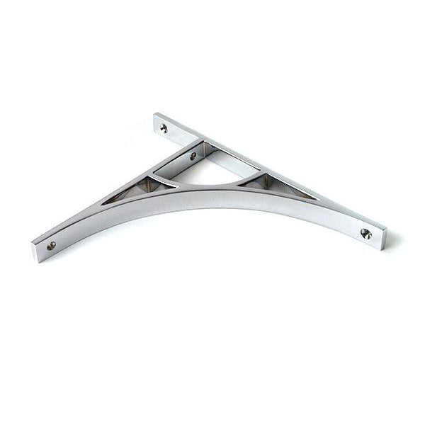 Polished Chrome Tyne Shelf Bracket (260mm x 200mm) | From The Anvil-Shelf Brackets-Yester Home