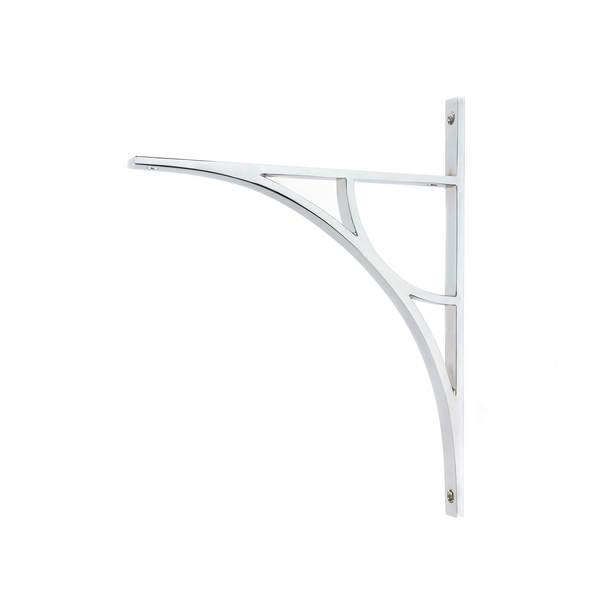 Polished Chrome Tyne Shelf Bracket (314mm x 250mm) | From The Anvil - Shelf Brackets - From The Anvil - Yester Home