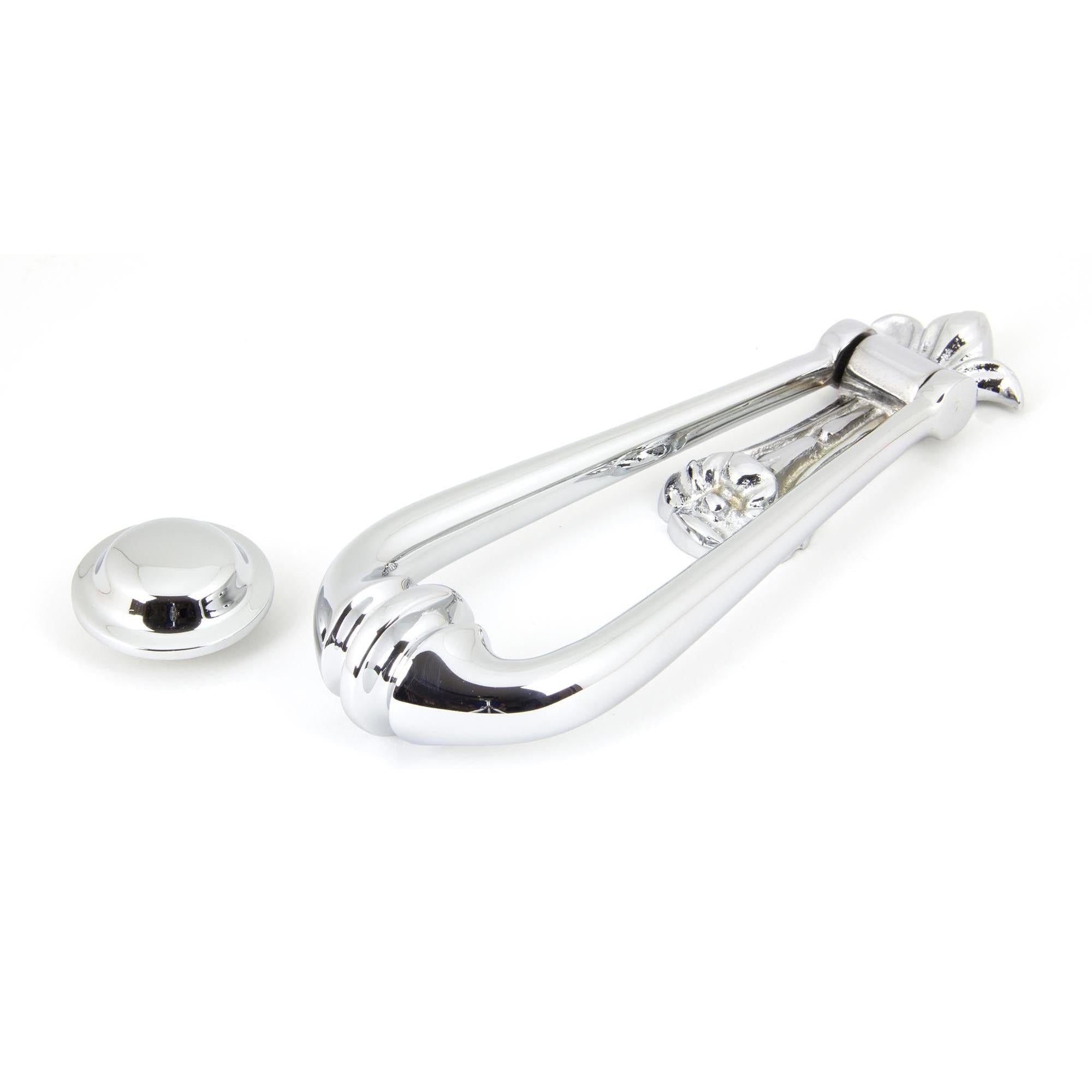 Polished Chrome Victorian Loop Door Knocker | From The Anvil - Bolt-Through Door Knockers - From The Anvil - Yester Home