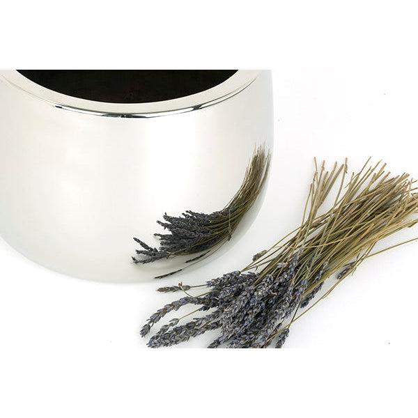 Polished Marine SS (316) 16cm Hepworth Pot | From The Anvil-Plant Pots-Yester Home