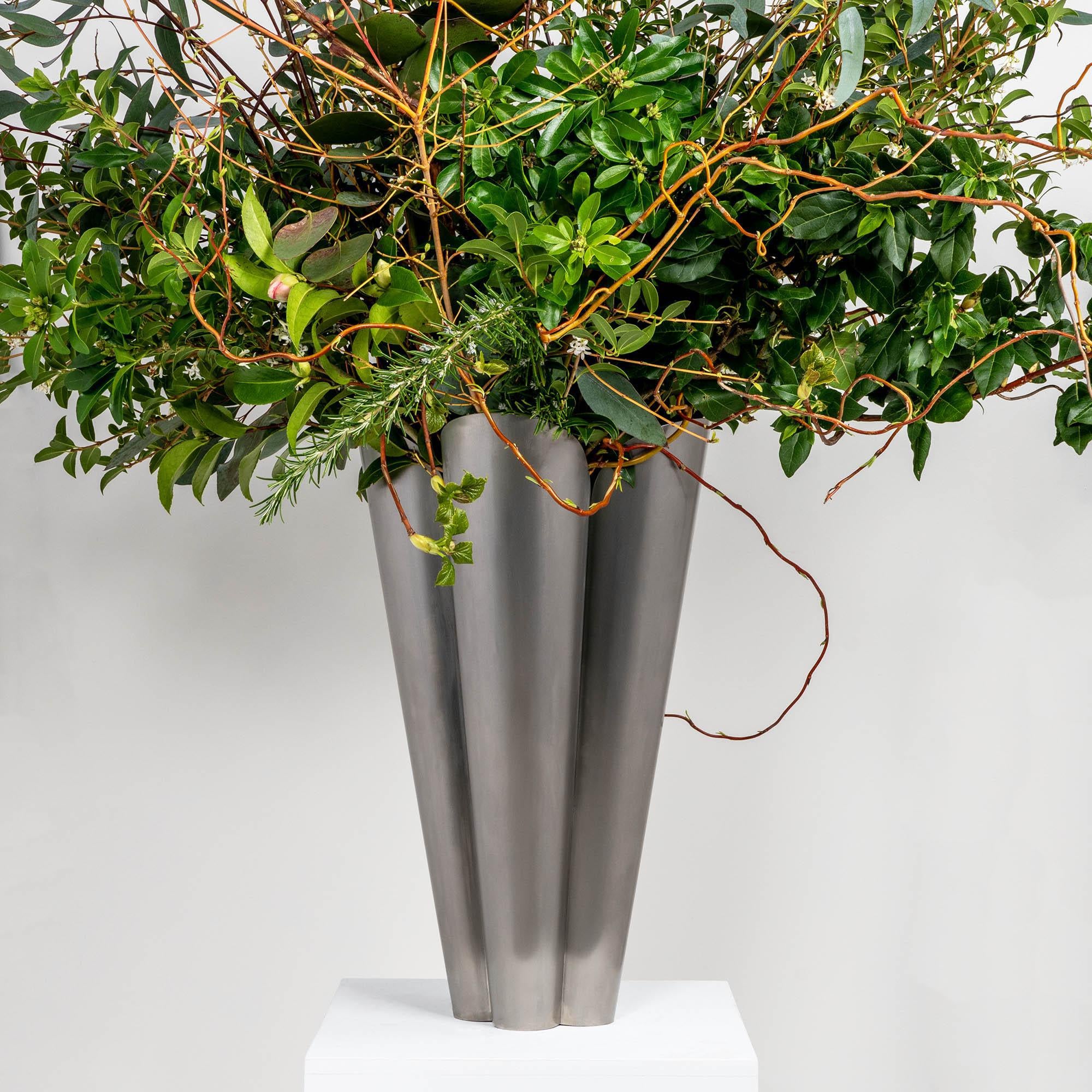 Polished Marine SS (316) 30cm Flora Pot (Drainage holes) | From The Anvil - Plant Pots - From The Anvil - Yester Home