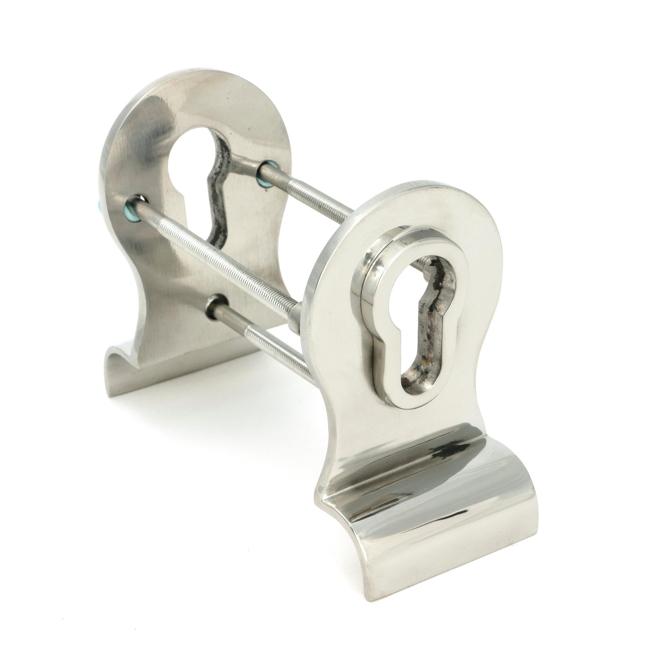 Polished Marine SS (316) 50mm Euro Door Pull (Back to Back fixings) | From The Anvil - Euro Pulls - From The Anvil - Yester Home