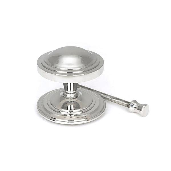 Polished Marine SS (316) Art Deco Centre Door Knob | From The Anvil-Centre Door Knobs-Yester Home