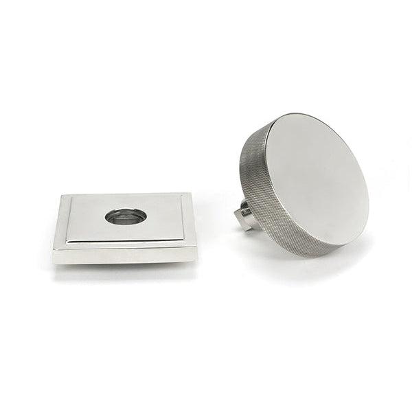 Polished Marine SS (316) Brompton Centre Door Knob (Square) | From The Anvil-Centre Door Knobs-Yester Home