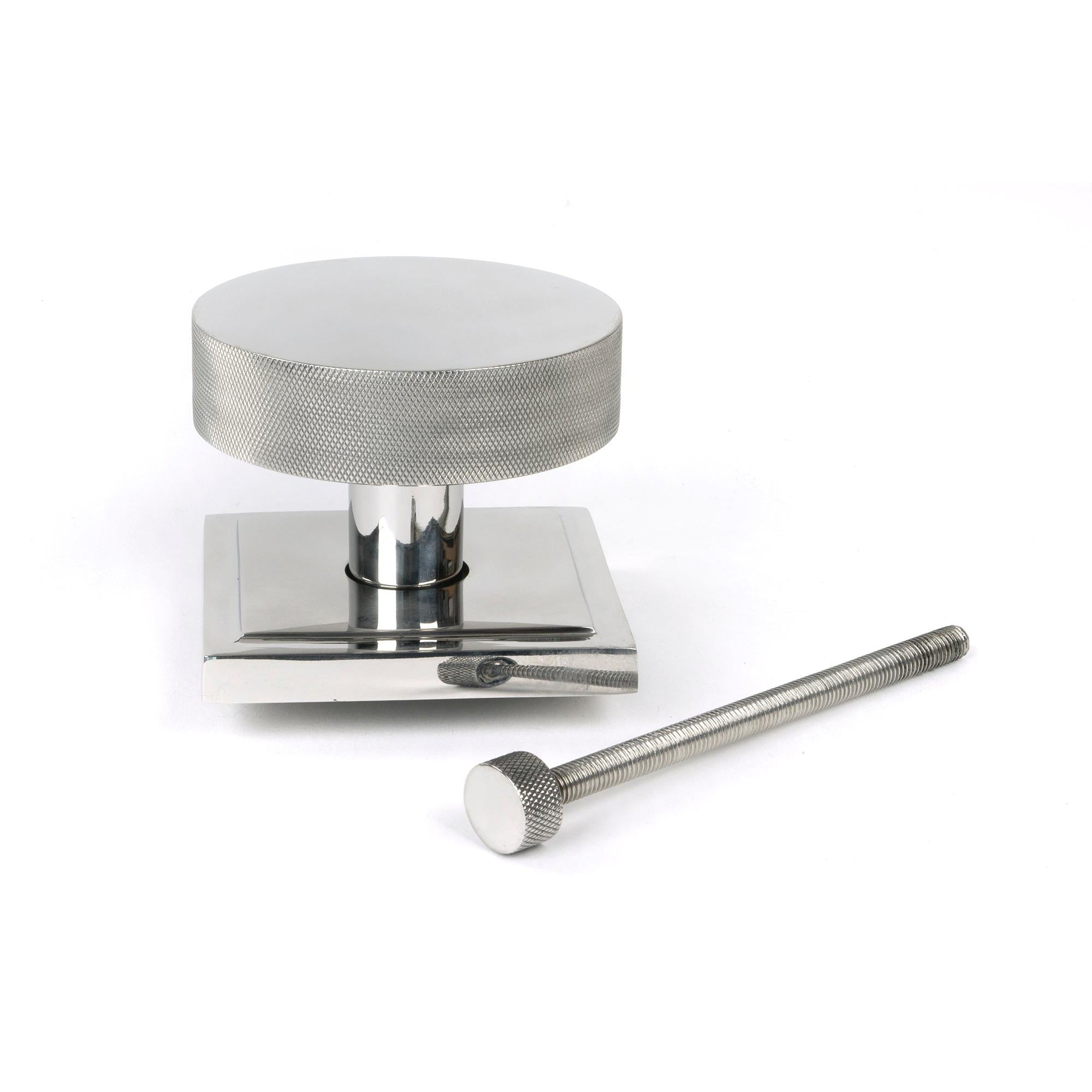 Polished Marine SS (316) Brompton Centre Door Knob (Square) | From The Anvil - Centre Door Knobs - From The Anvil - Yester Home