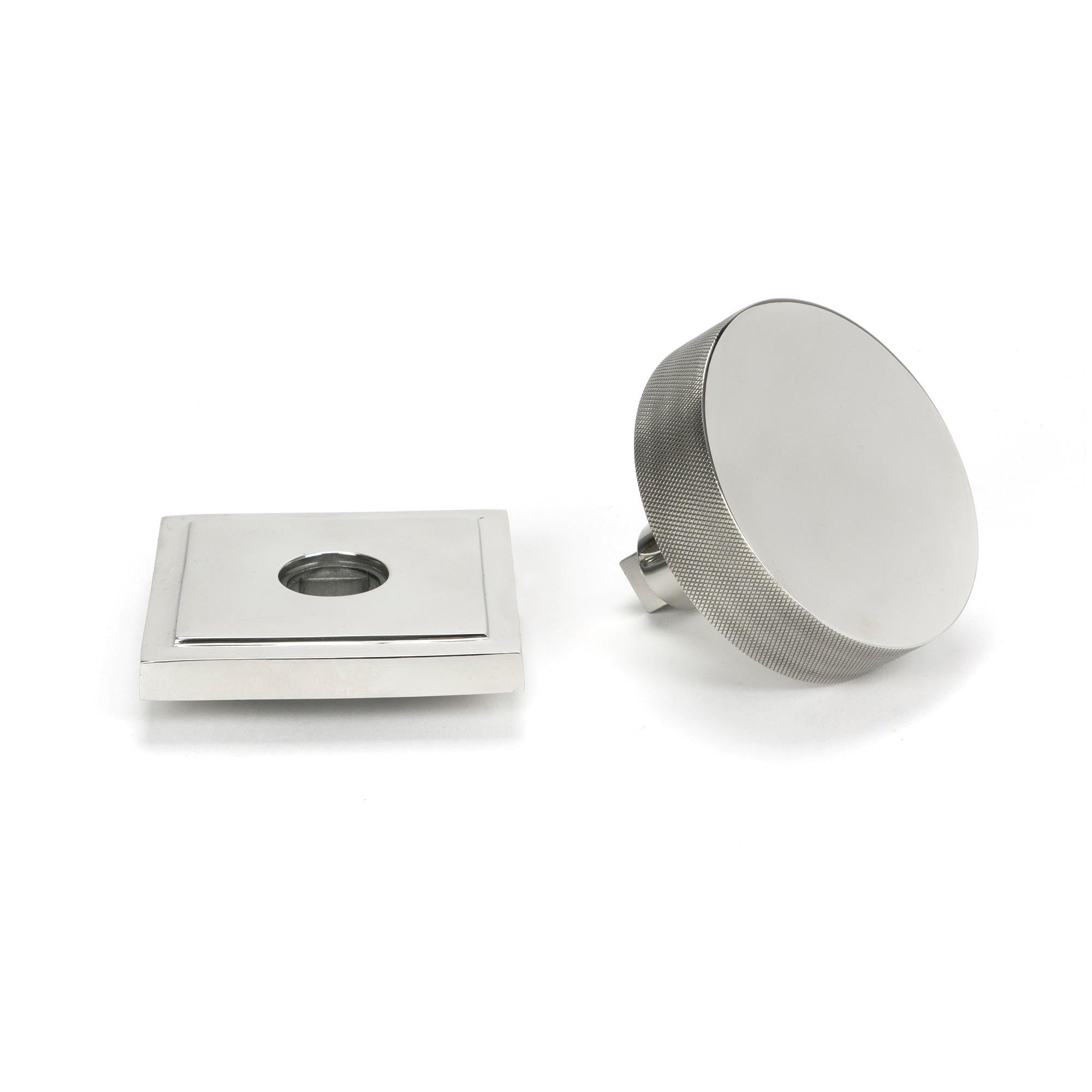 Polished Marine SS (316) Brompton Centre Door Knob (Square) | From The Anvil - Centre Door Knobs - From The Anvil - Yester Home