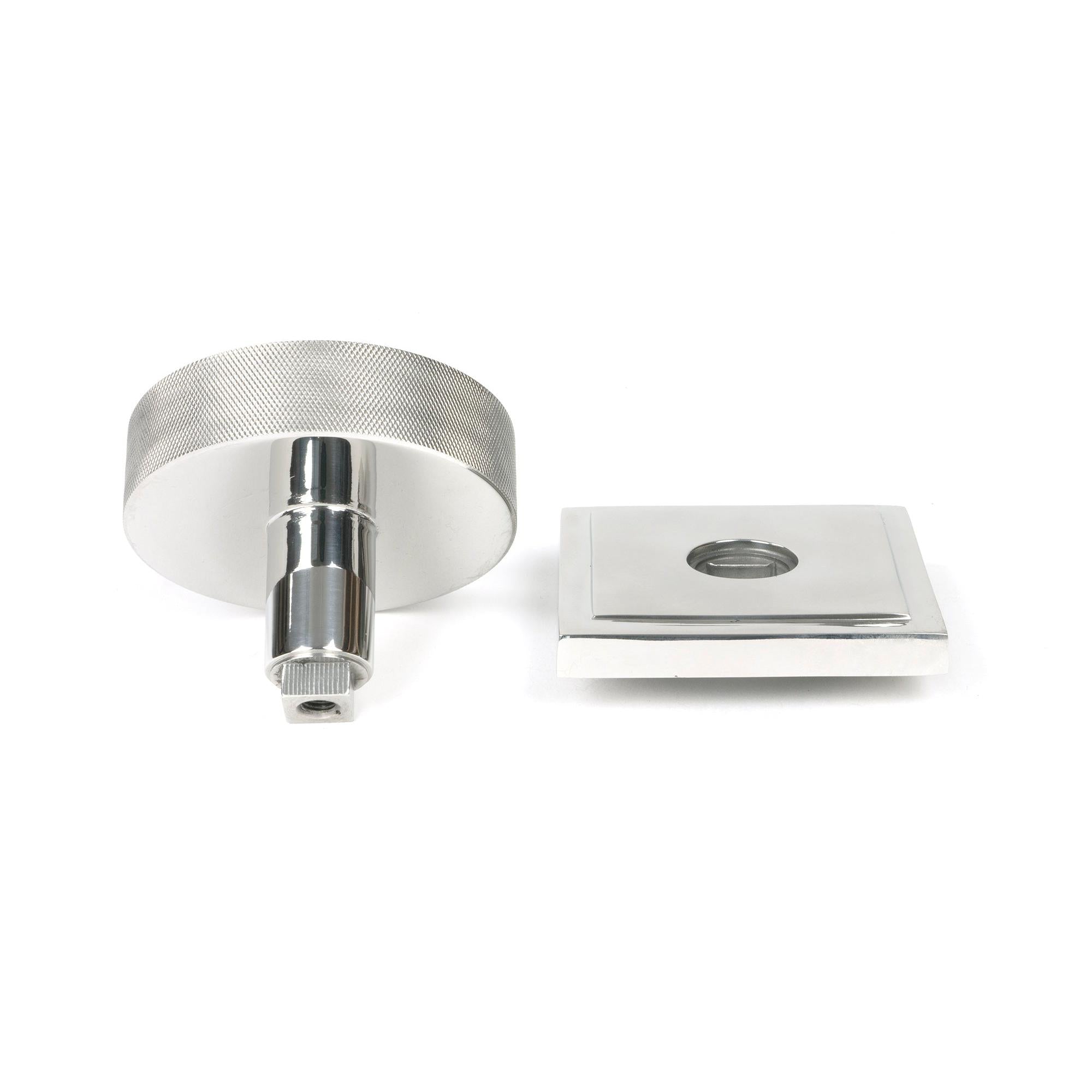 Polished Marine SS (316) Brompton Centre Door Knob (Square) | From The Anvil - Centre Door Knobs - From The Anvil - Yester Home