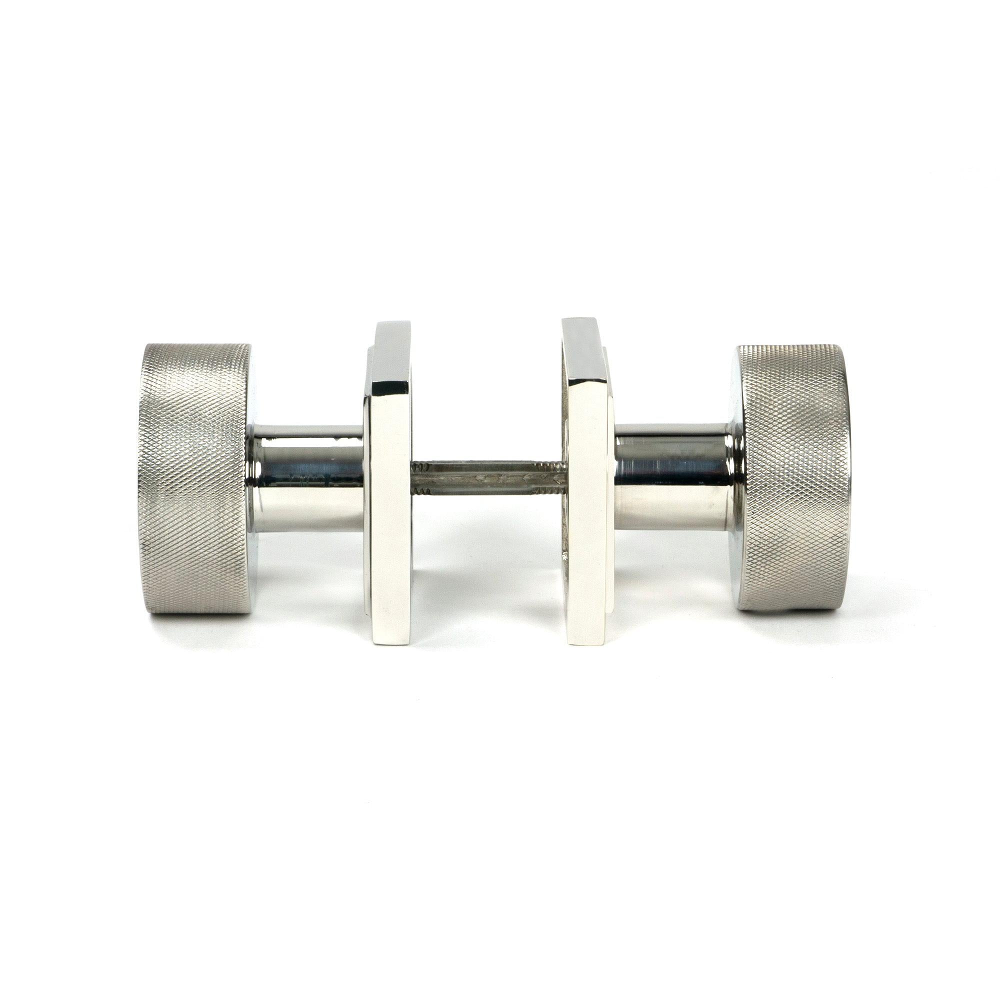 Polished Marine SS (316) Brompton Mortice/Rim Knob Set (Square) | From The Anvil - Mortice Knobs - From The Anvil - Yester Home