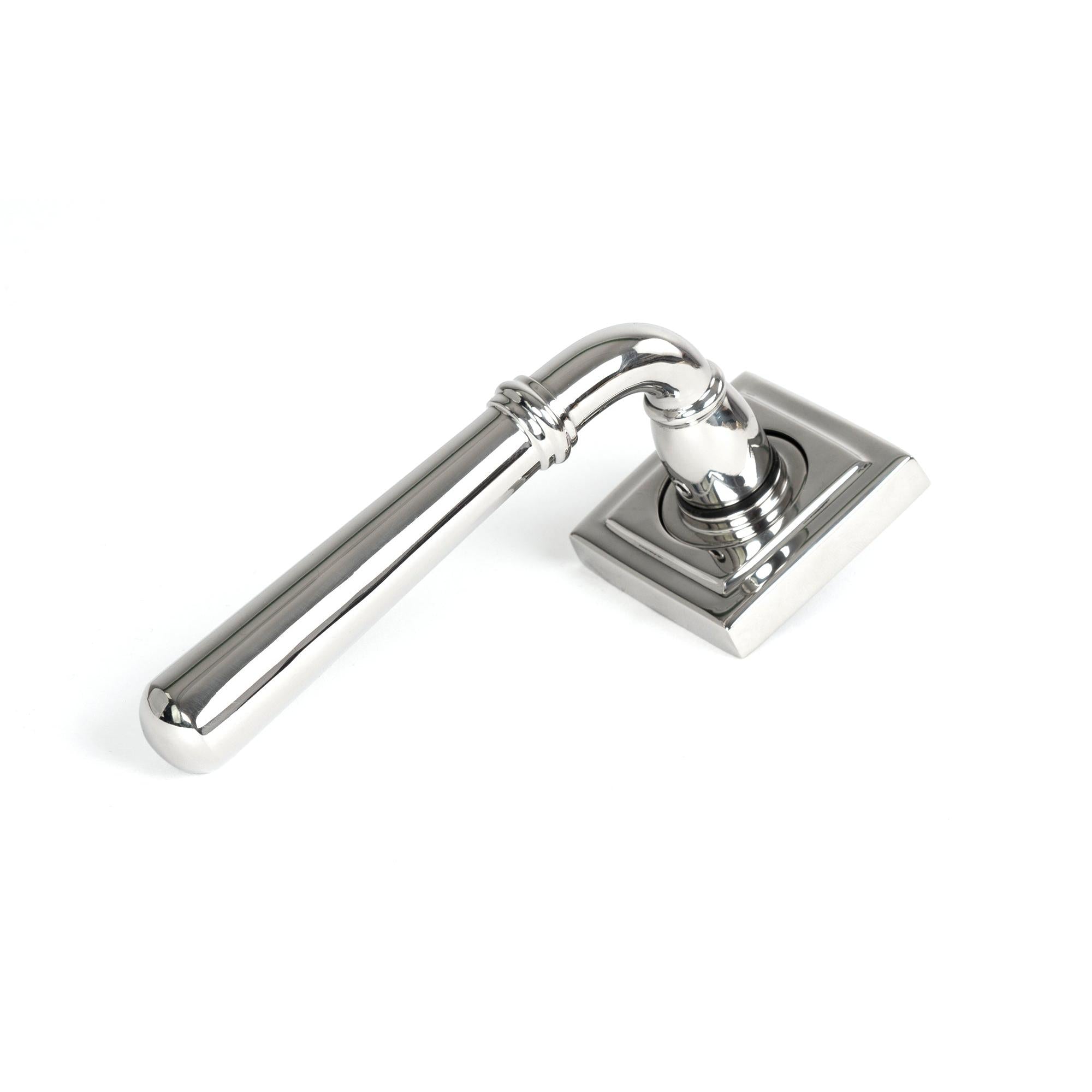 Polished Marine SS (316) Newbury Lever on Rose Set (Square) | From The Anvil - Concealed - From The Anvil - Yester Home