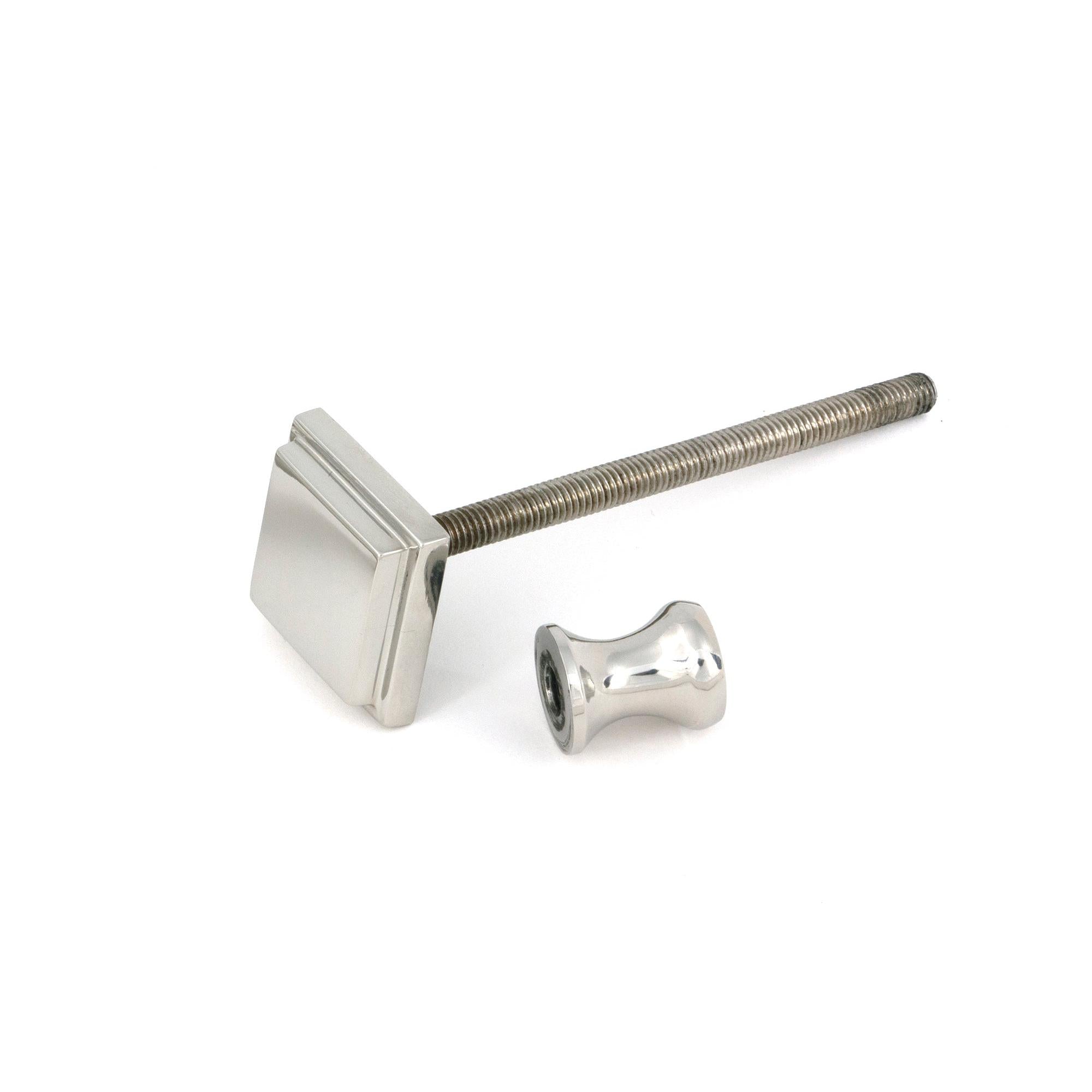 Polished Marine SS (316) Slimline Art Deco Door Knocker - Bolt-Through Door Knockers - From The Anvil - Yester Home