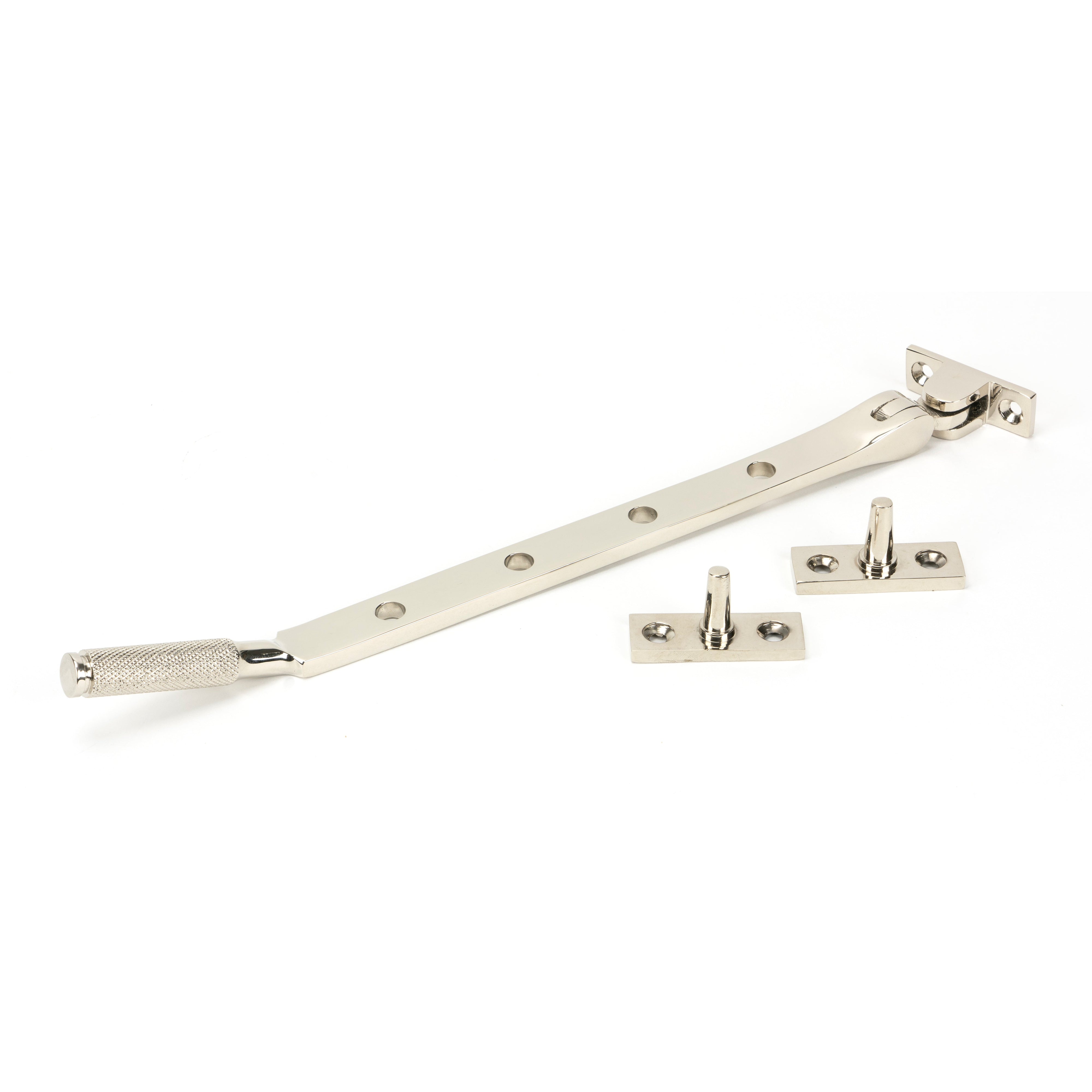 Polished Nickel 10" Brompton Stay | From The Anvil-Stays-Yester Home