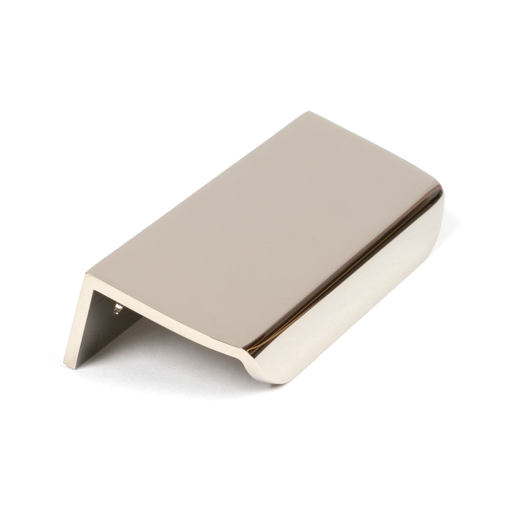 Polished Nickel 100mm Moore Edge Pull | From The Anvil-Cabinet Pulls-Yester Home