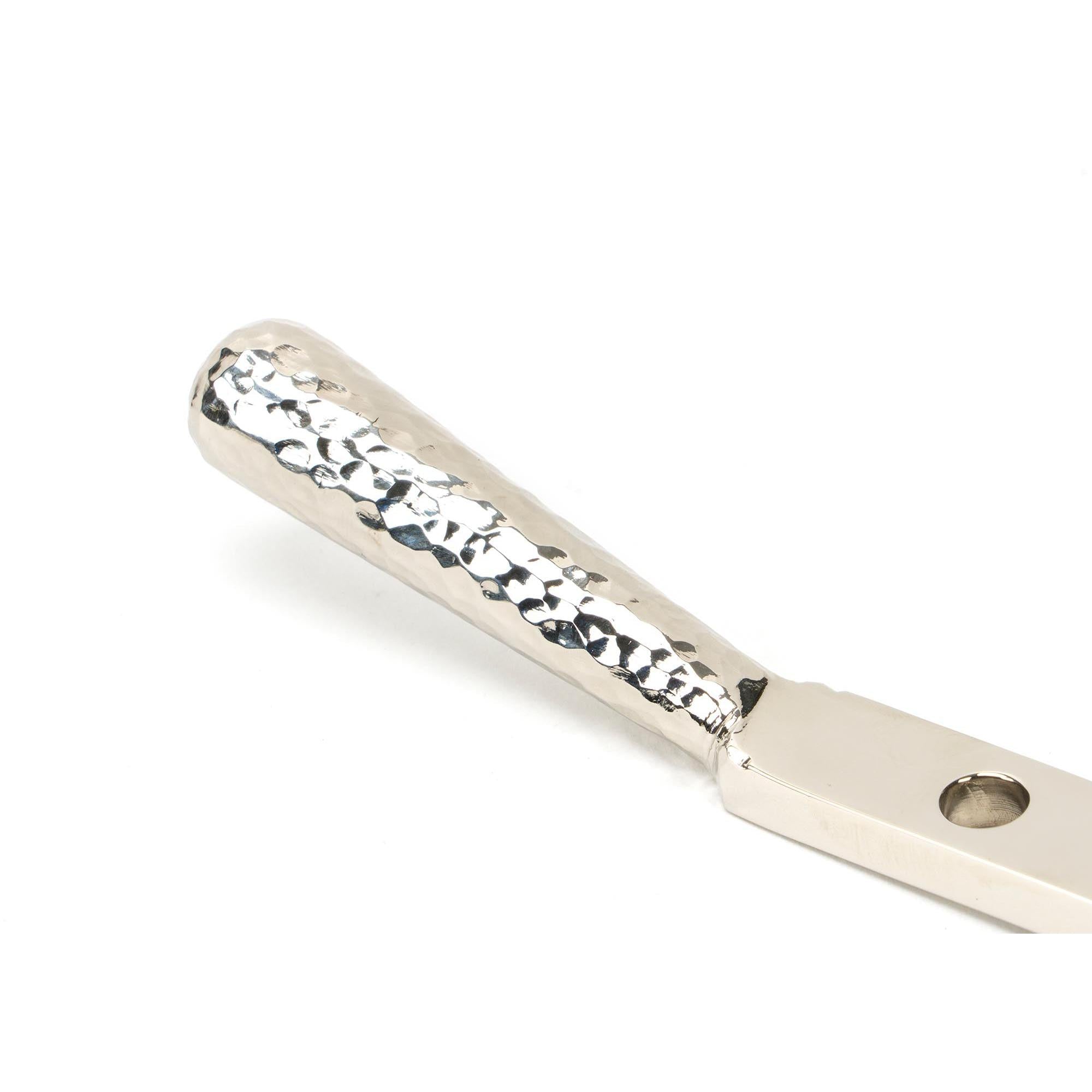 Polished Nickel 12" Hammered Newbury Stay | From The Anvil - Stays - From The Anvil - Yester Home