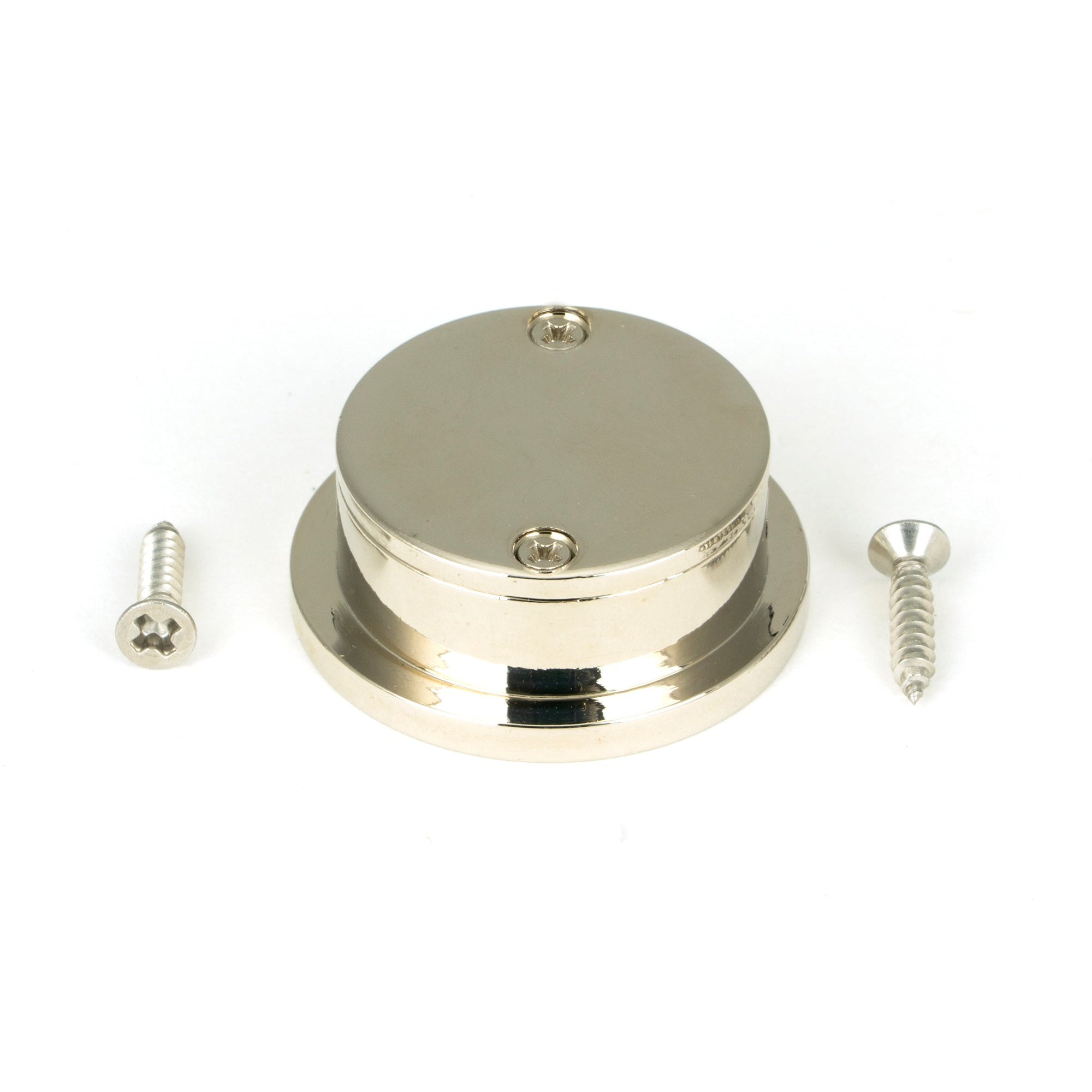Polished Nickel 34mm Round Finger Edge Pull | From The Anvil-Cabinet Pulls-Yester Home