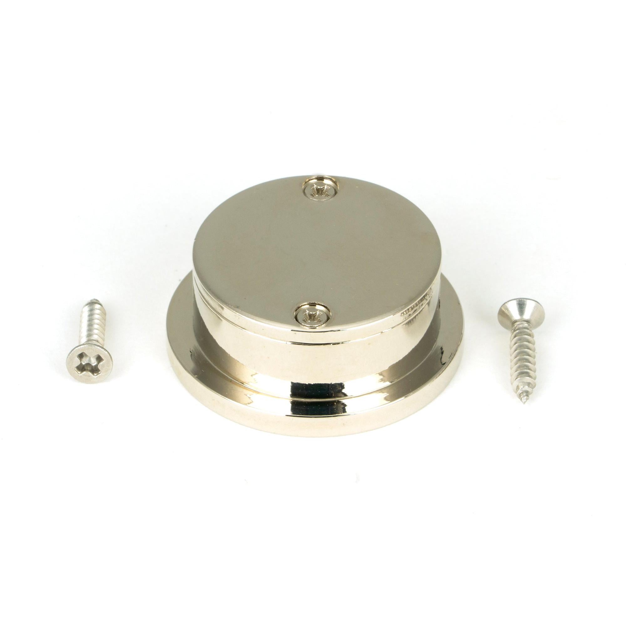 Polished Nickel 34mm Round Finger Edge Pull | From The Anvil - Cabinet Pulls - From The Anvil - Yester Home