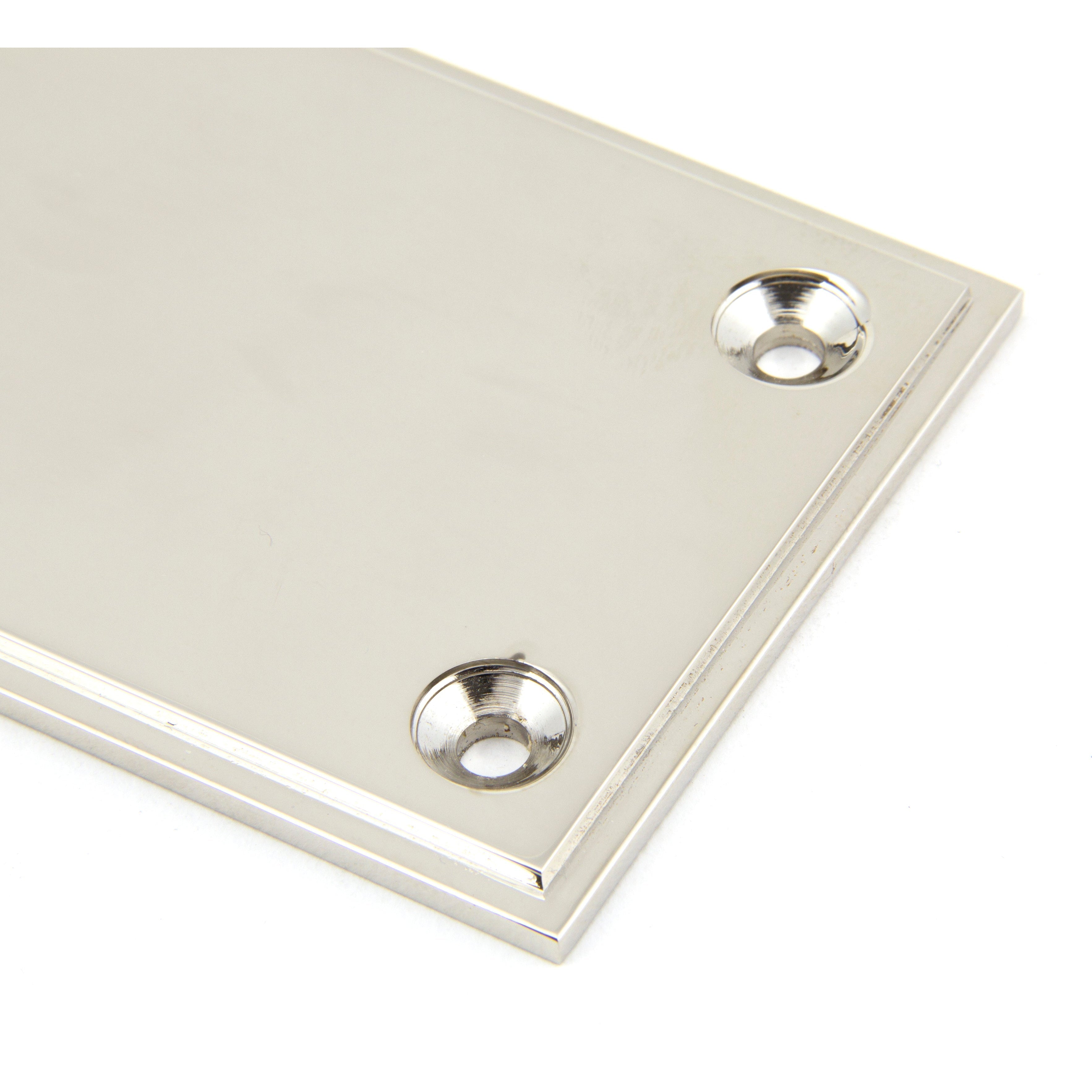 Polished Nickel 425mm Art Deco Fingerplate | From The Anvil-Fingerplates-Yester Home