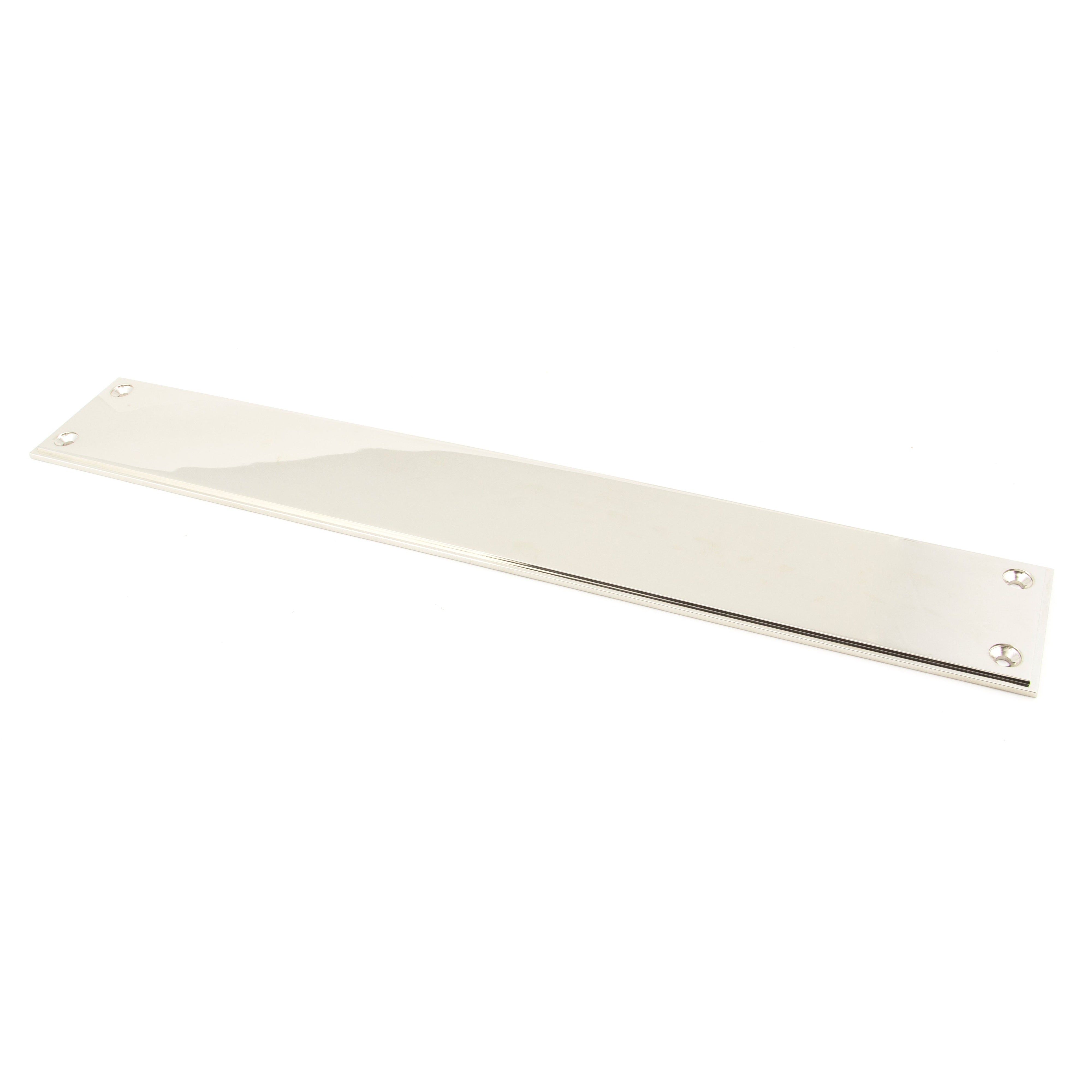 Polished Nickel 425mm Art Deco Fingerplate | From The Anvil-Fingerplates-Yester Home