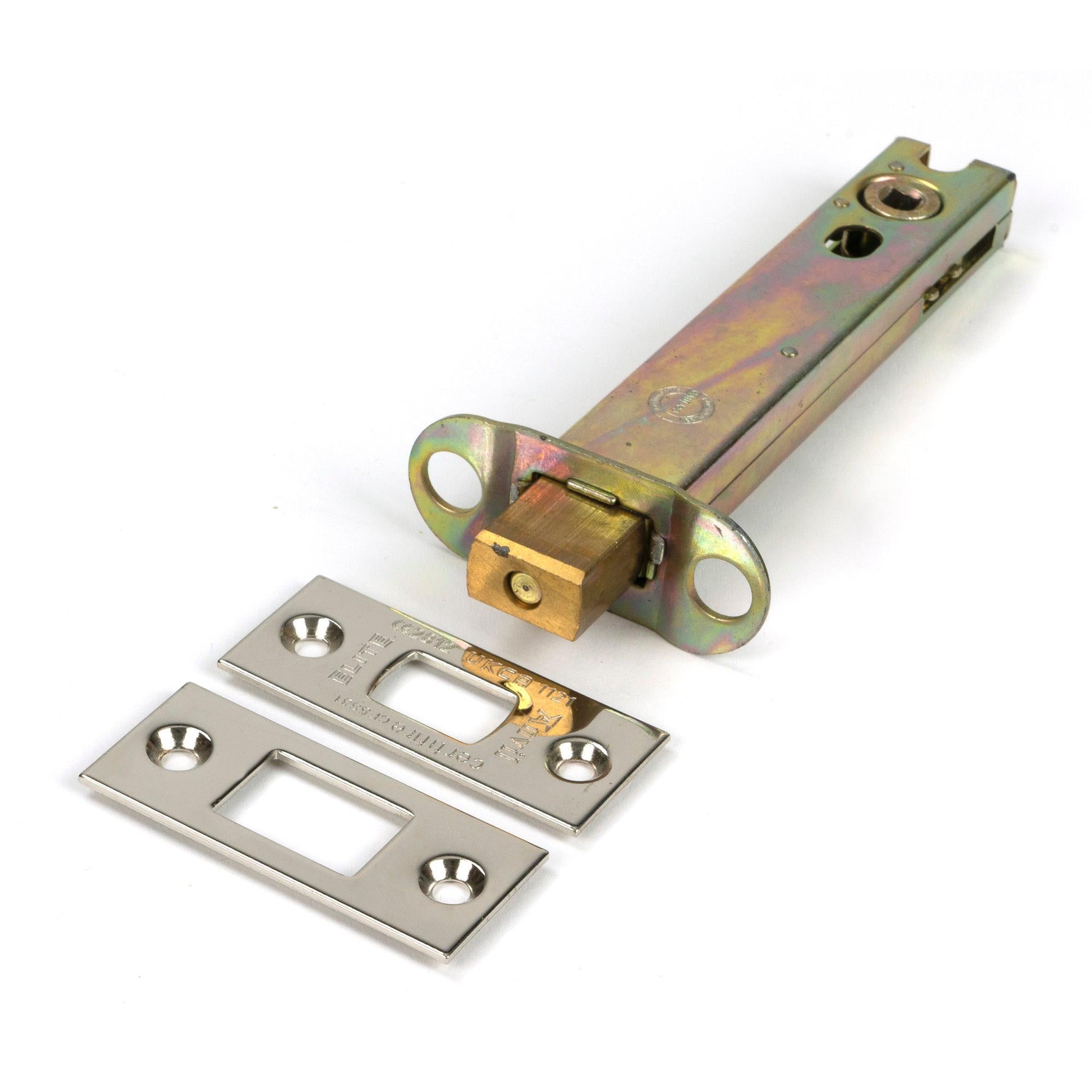 Polished Nickel 5" Heavy Duty Tubular Deadbolt - Deadlocks & Deadbolts - From The Anvil - Yester Home