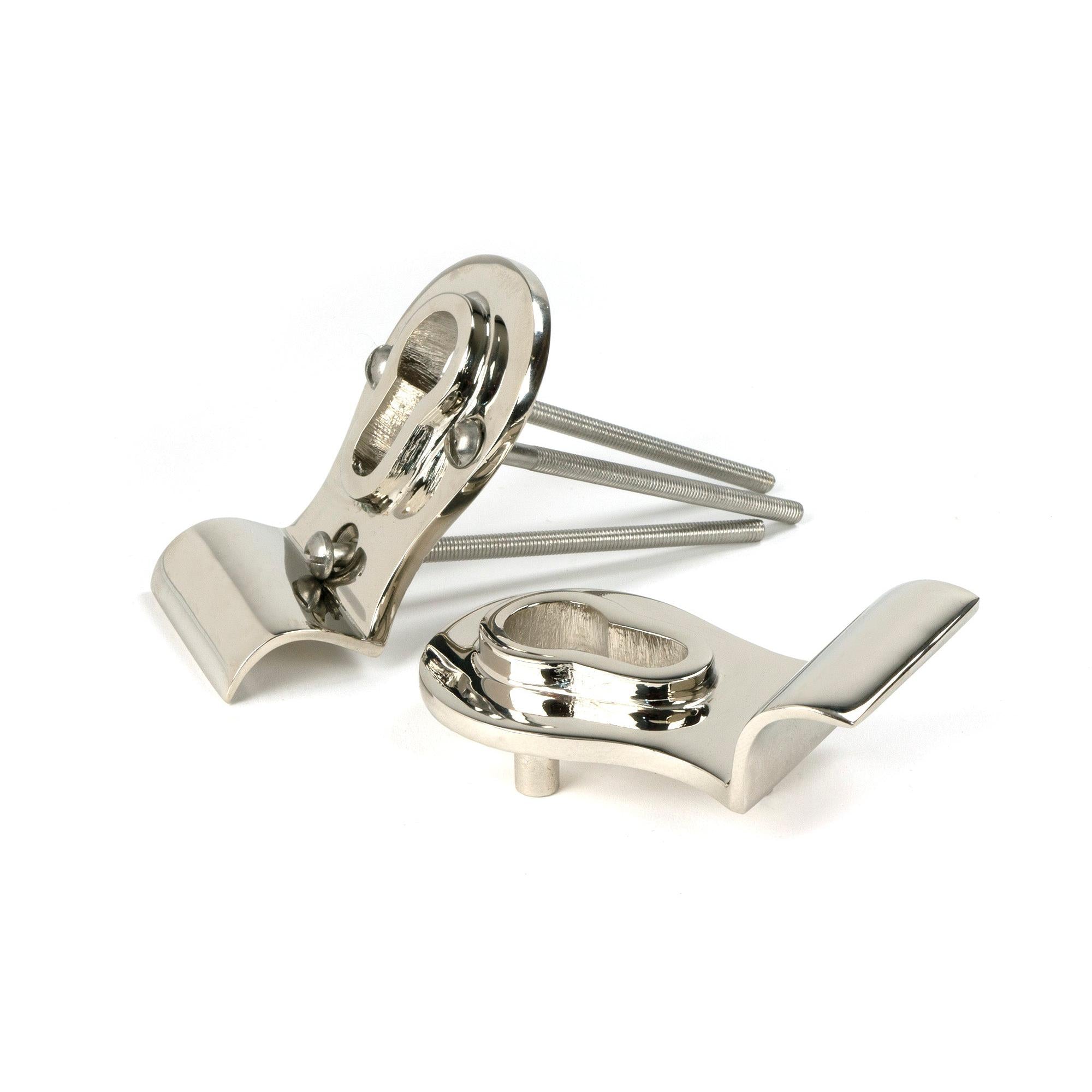 Polished Nickel 50mm Euro Door Pull (Back to Back fixings) | From The Anvil - Euro Pulls - From The Anvil - Yester Home