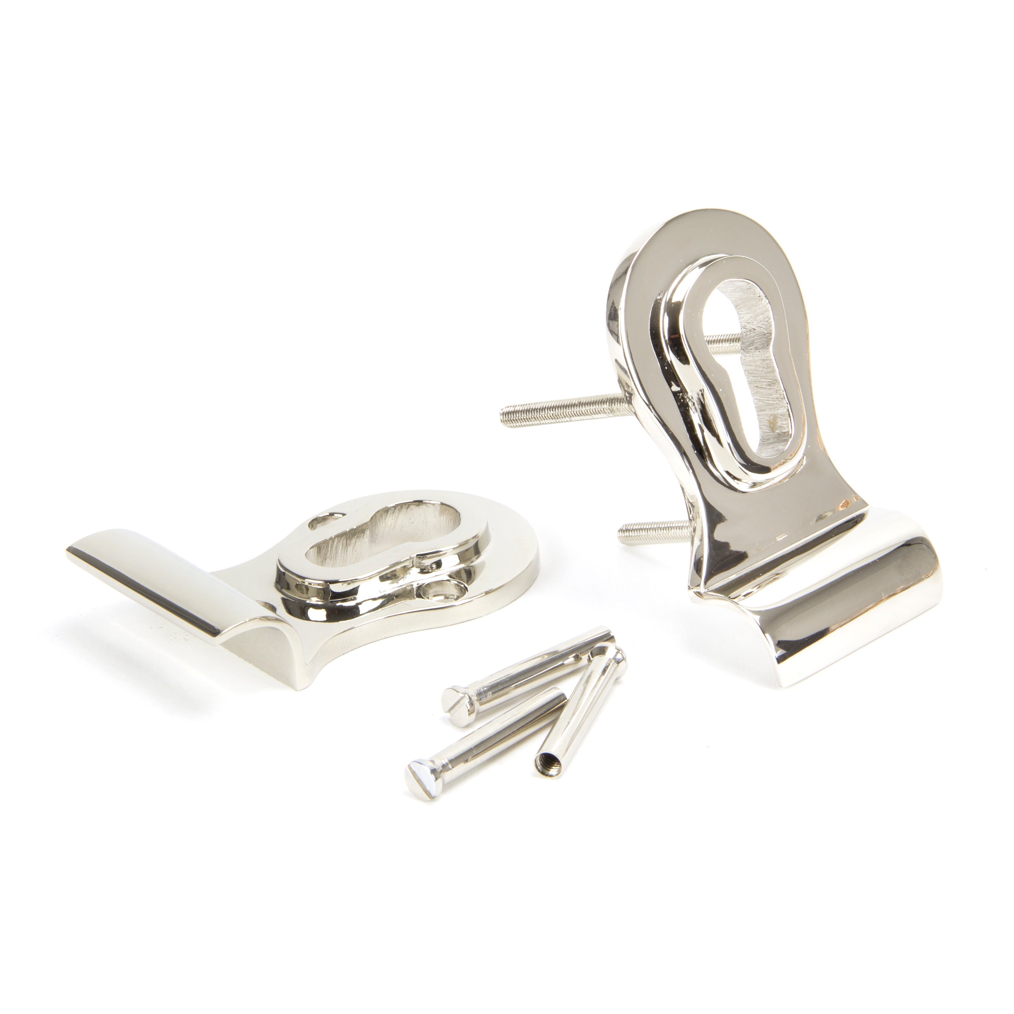 Polished Nickel 50mm Euro Door Pull (Back to Back fixings) | From The Anvil-Euro Pulls-Yester Home