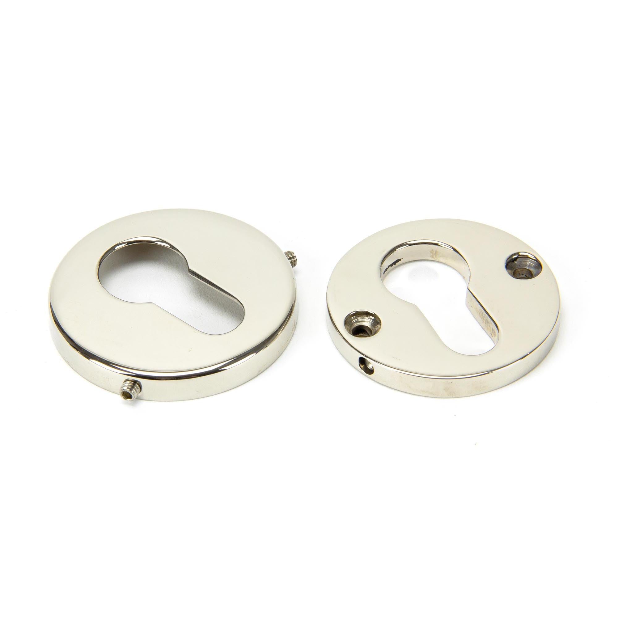 Polished Nickel 52mm Regency Concealed Escutcheon | From The Anvil - Euro Escutcheons - From The Anvil - Yester Home