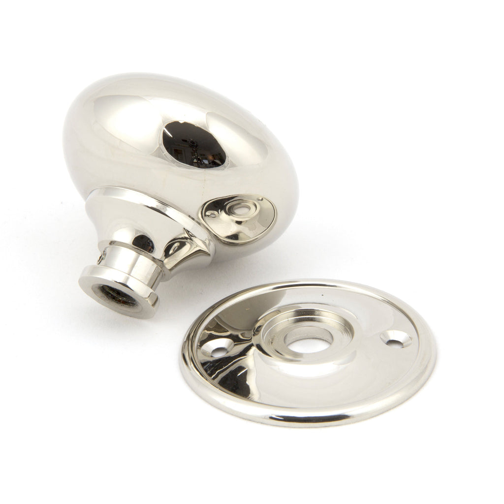 Polished Nickel 57mm Mushroom Mortice/Rim Knob Set | From The Anvil-Mortice Knobs-Yester Home