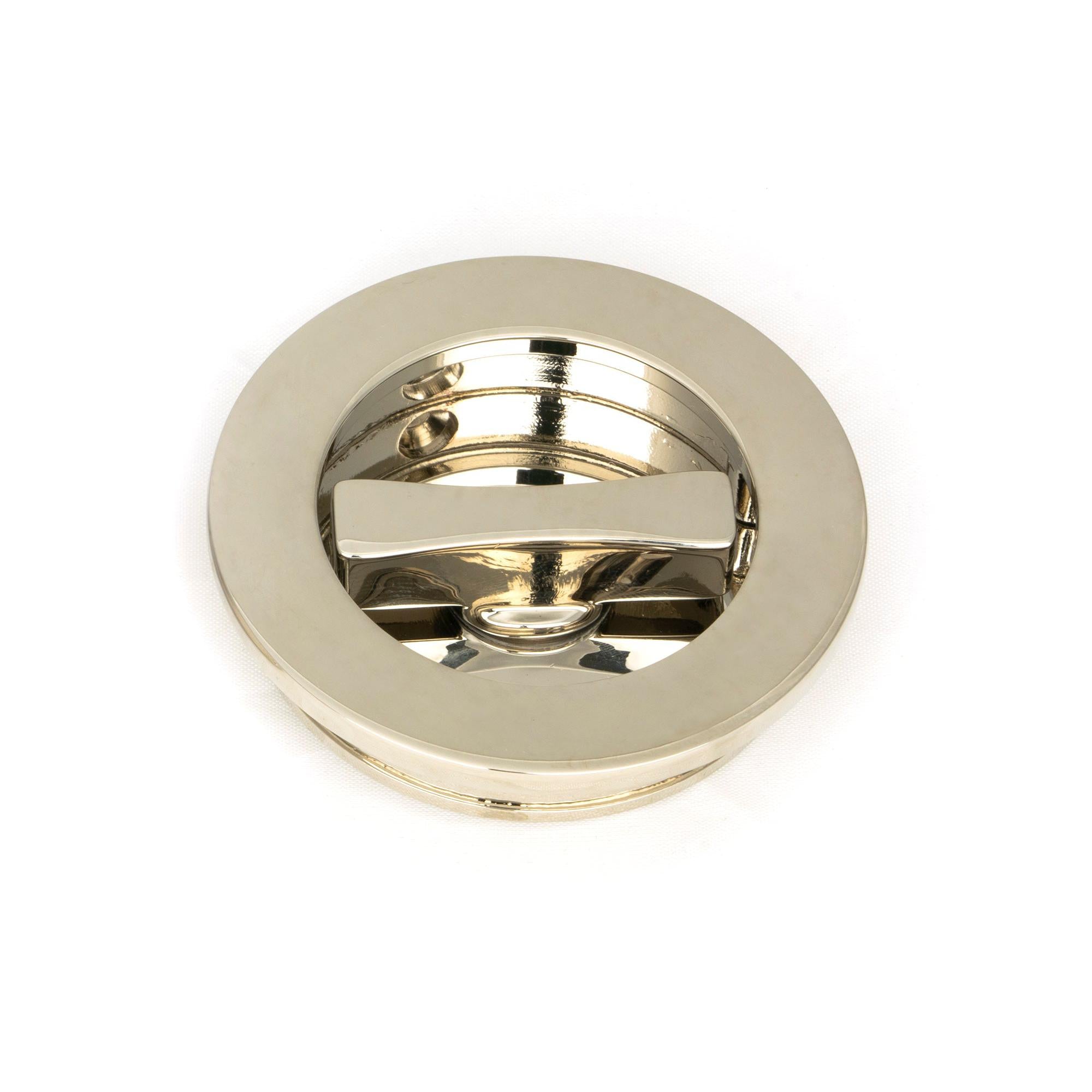 Polished Nickel 60mm Plain Round Pull - Privacy Set | From The Anvil - Cabinet Pulls - From The Anvil - Yester Home