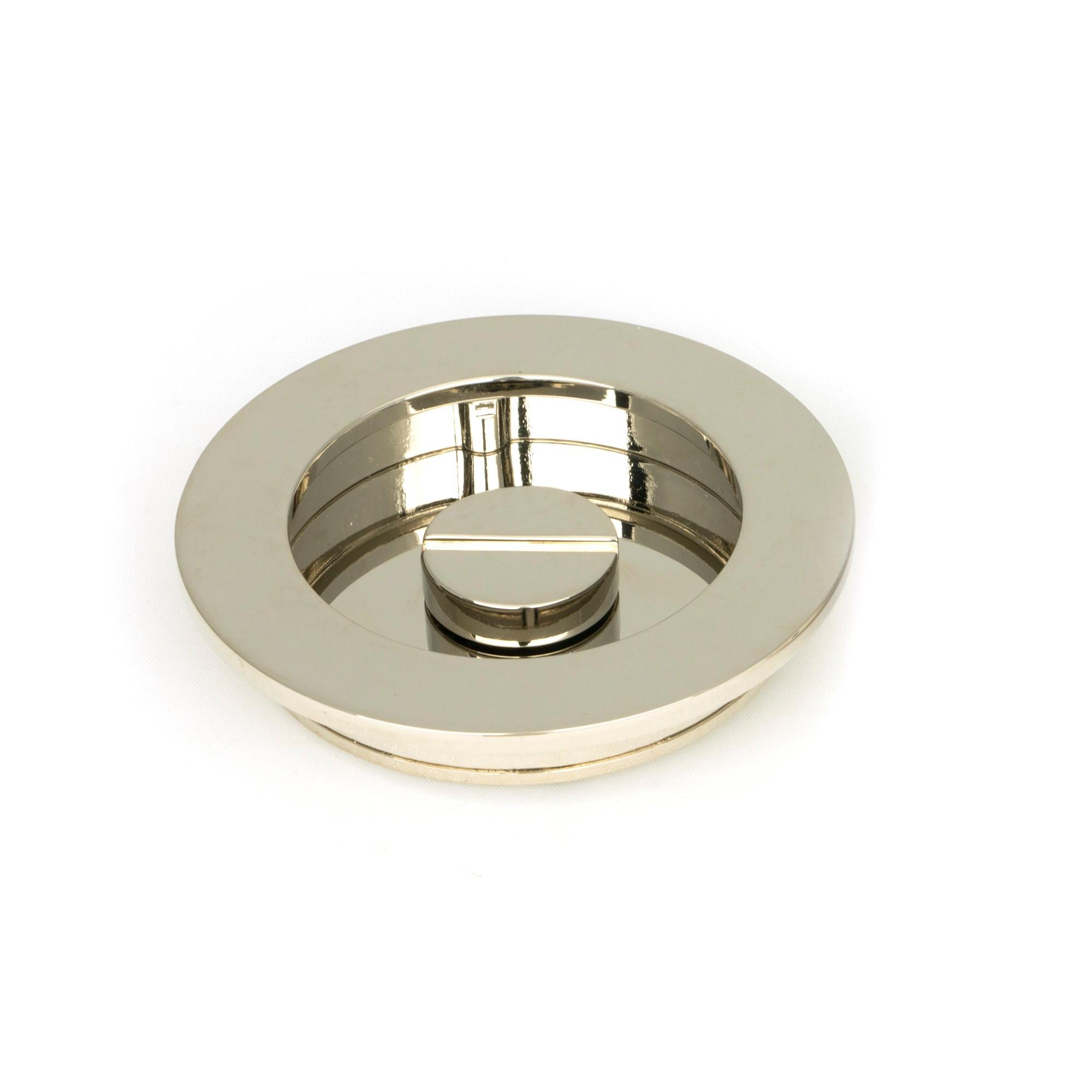 Polished Nickel 75mm Plain Round Pull - Privacy Set | From The Anvil - Cabinet Pulls - From The Anvil - Yester Home
