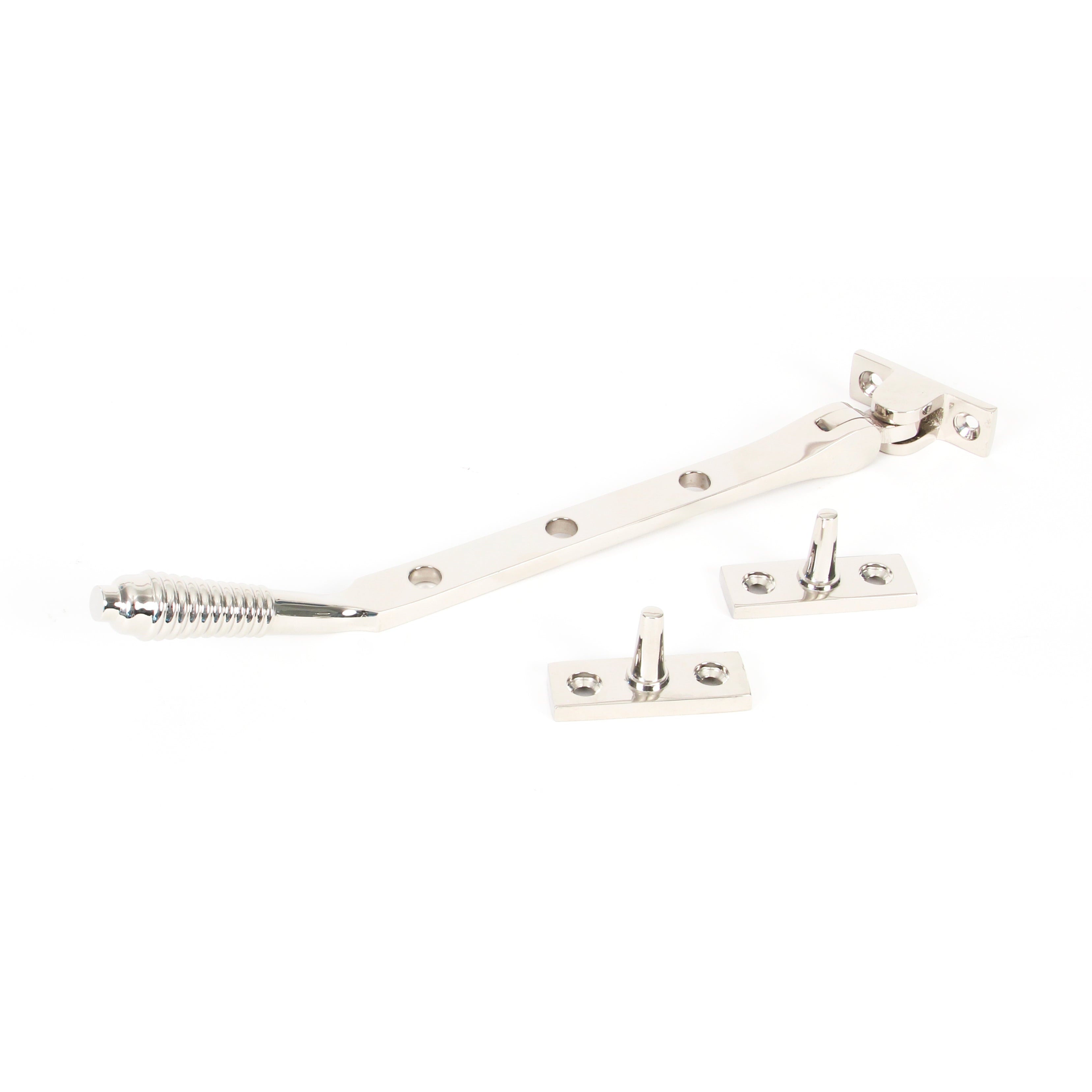 Polished Nickel 8" Reeded Stay | From The Anvil-Stays-Yester Home
