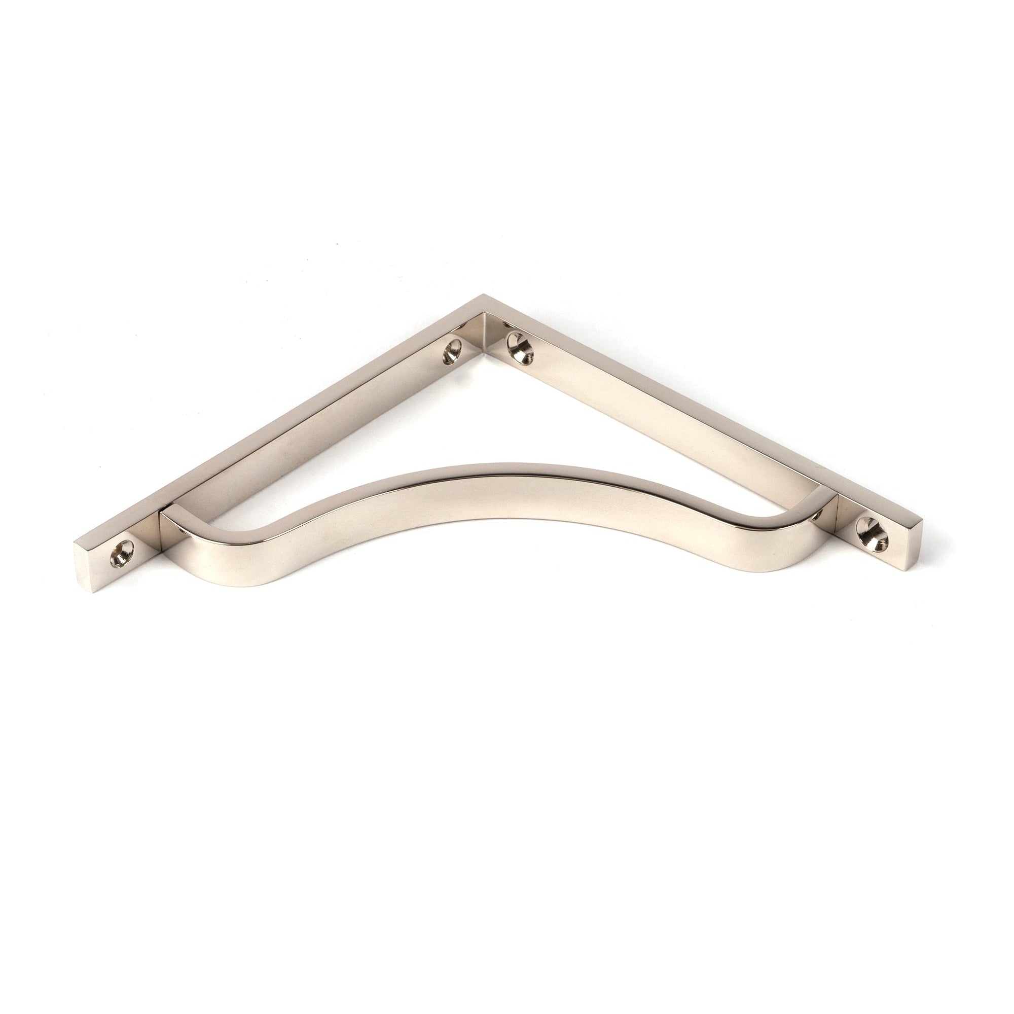 Polished Nickel Abingdon Shelf Bracket (150mm x 150mm) | From The Anvil-Shelf Brackets-Yester Home