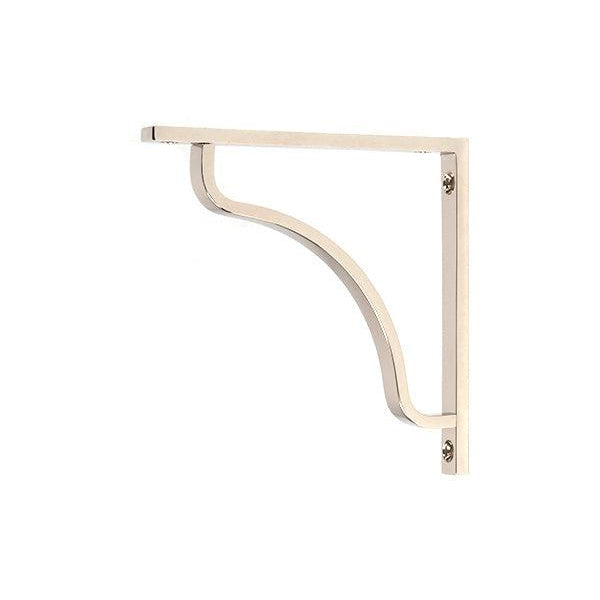 Polished Nickel Abingdon Shelf Bracket (150mm x 150mm) | From The Anvil-Shelf Brackets-Yester Home