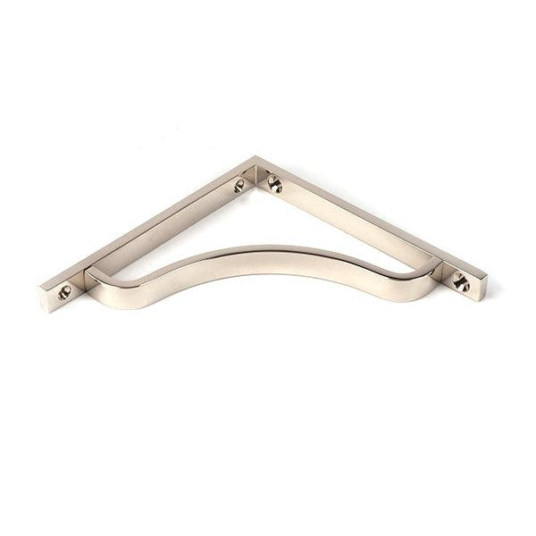 Polished Nickel Abingdon Shelf Bracket (150mm x 150mm) | From The Anvil-Shelf Brackets-Yester Home