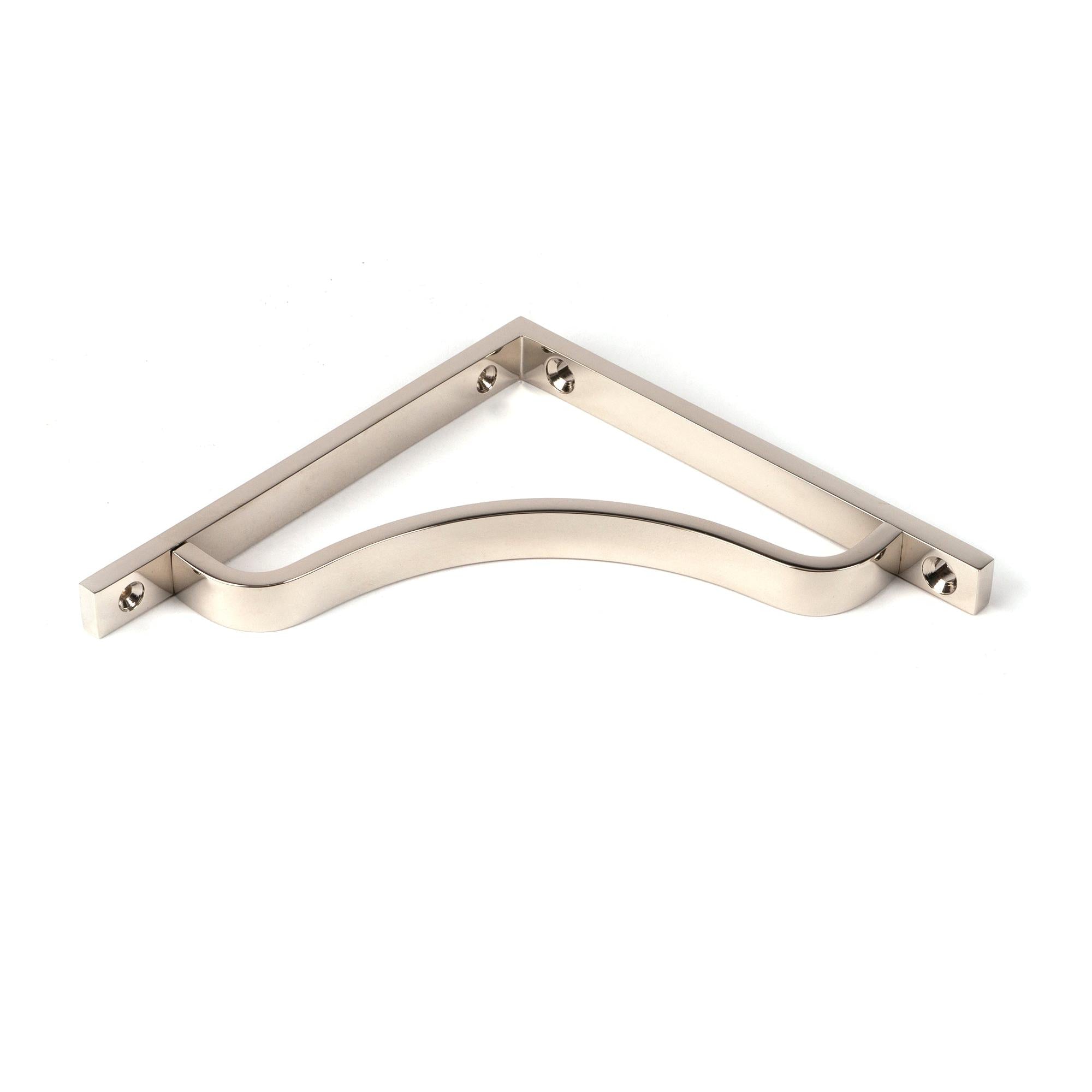 Polished Nickel Abingdon Shelf Bracket (150mm x 150mm) | From The Anvil - Shelf Brackets - From The Anvil - Yester Home