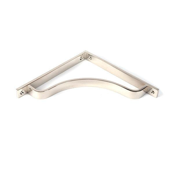 Polished Nickel Abingdon Shelf Bracket (200mm x 200mm) | From The Anvil-Shelf Brackets-Yester Home