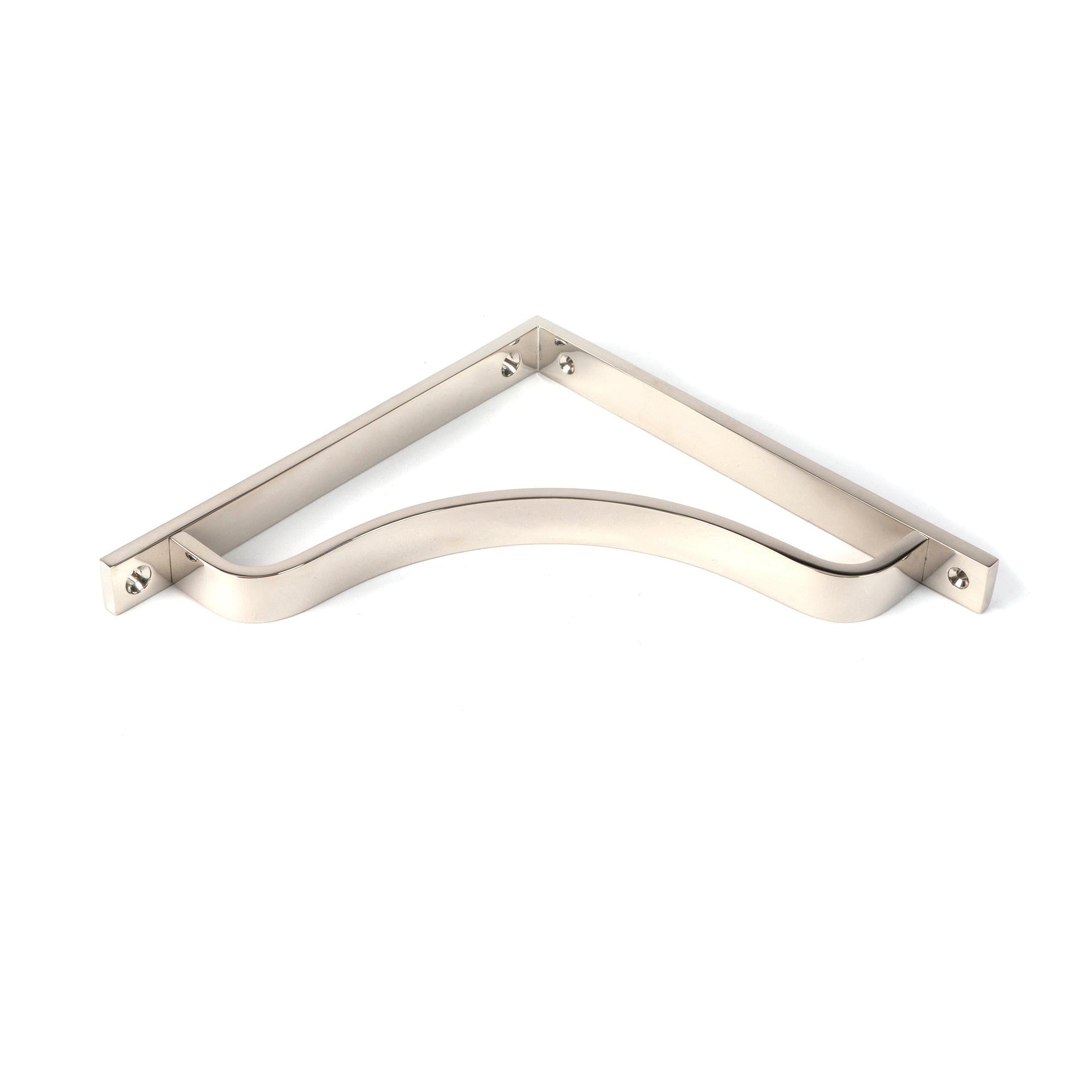 Polished Nickel Abingdon Shelf Bracket (200mm x 200mm) | From The Anvil - Shelf Brackets - From The Anvil - Yester Home