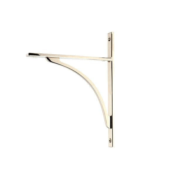 Polished Nickel Apperley Shelf Bracket (260mm x 200mm) | From The Anvil-Shelf Brackets-Yester Home