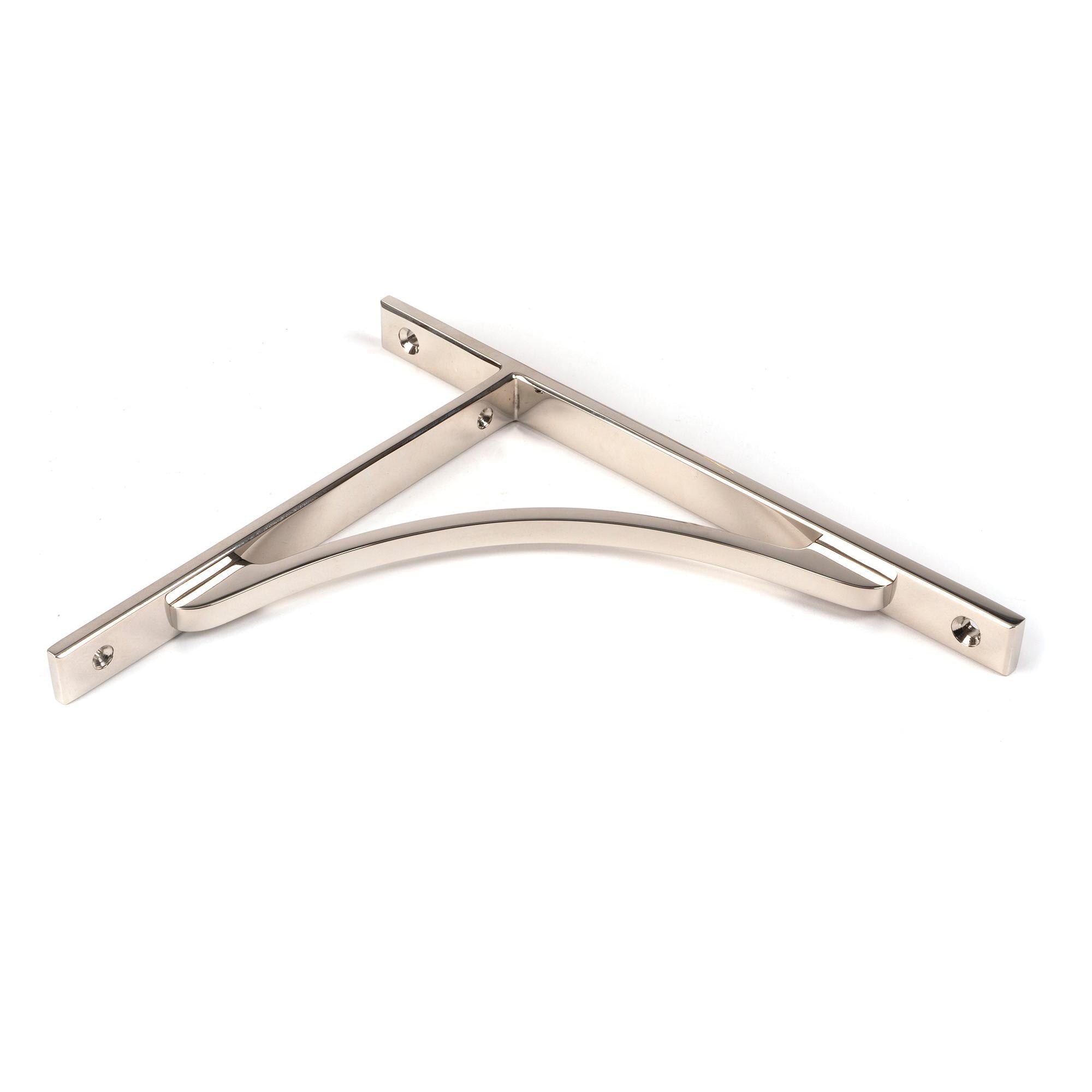 Polished Nickel Apperley Shelf Bracket (260mm x 200mm) | From The Anvil - Shelf Brackets - From The Anvil - Yester Home