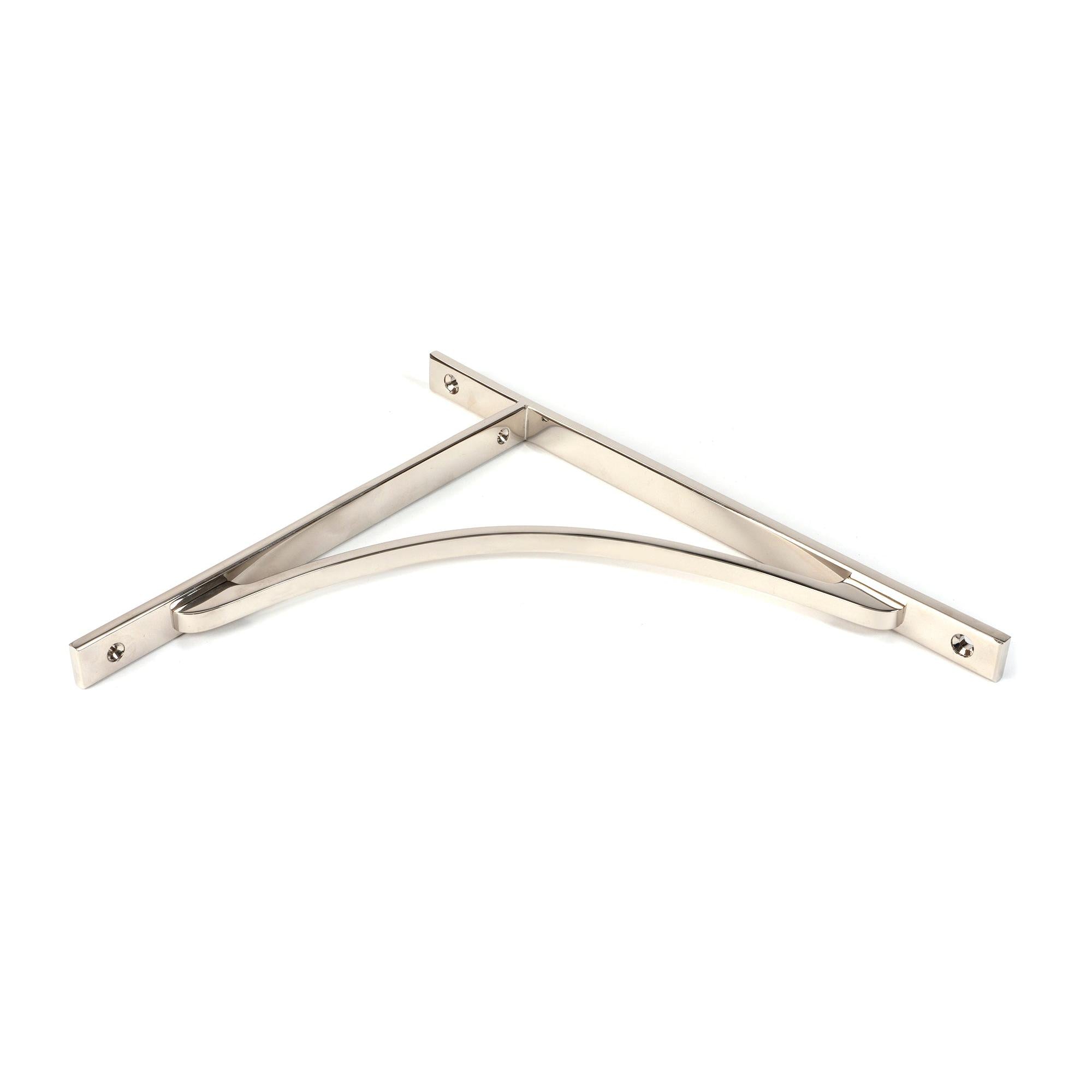 Polished Nickel Apperley Shelf Bracket (314mm x 250mm) | From The Anvil - Shelf Brackets - From The Anvil - Yester Home
