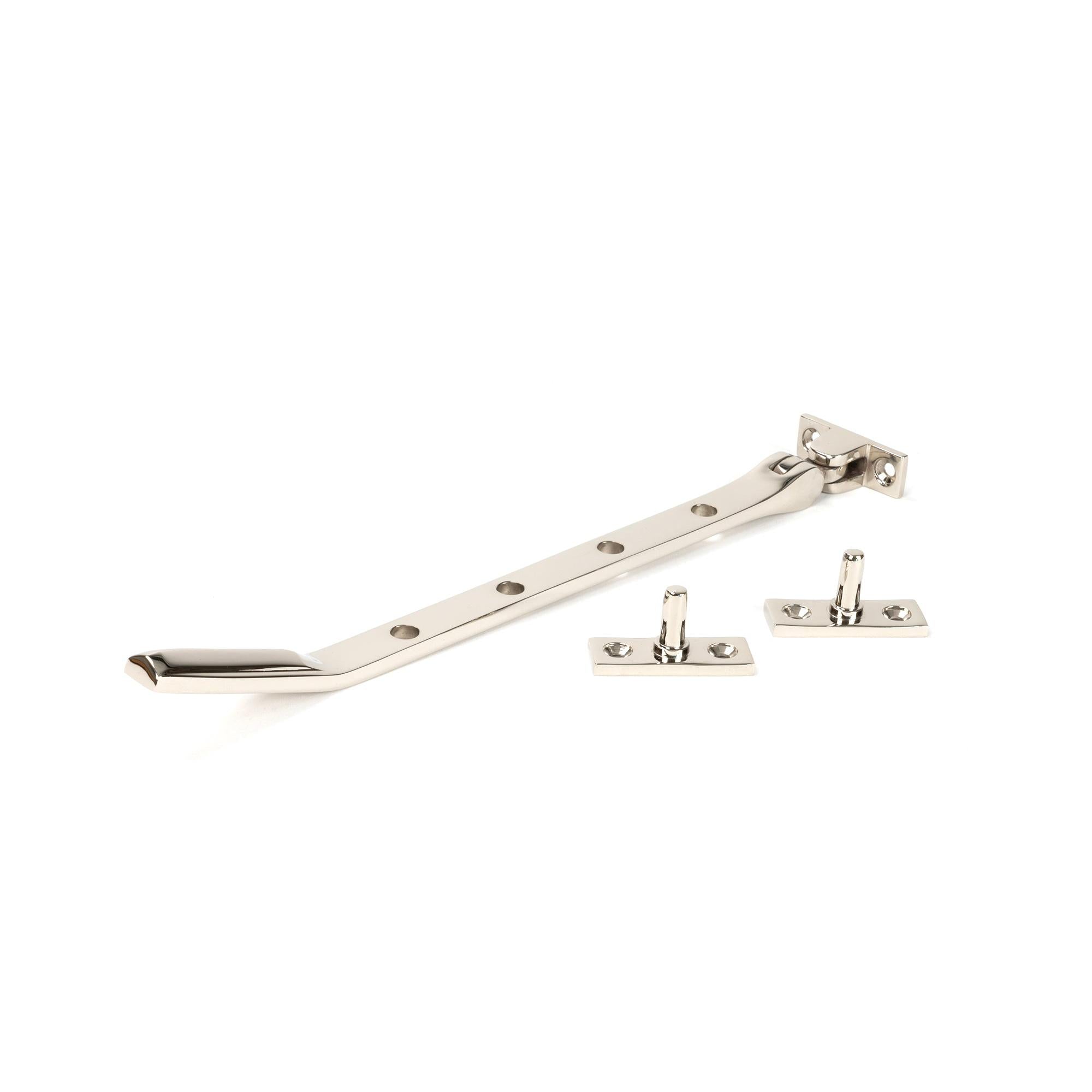 Polished Nickel Art Deco 10" Stay - Stays - From The Anvil - Yester Home