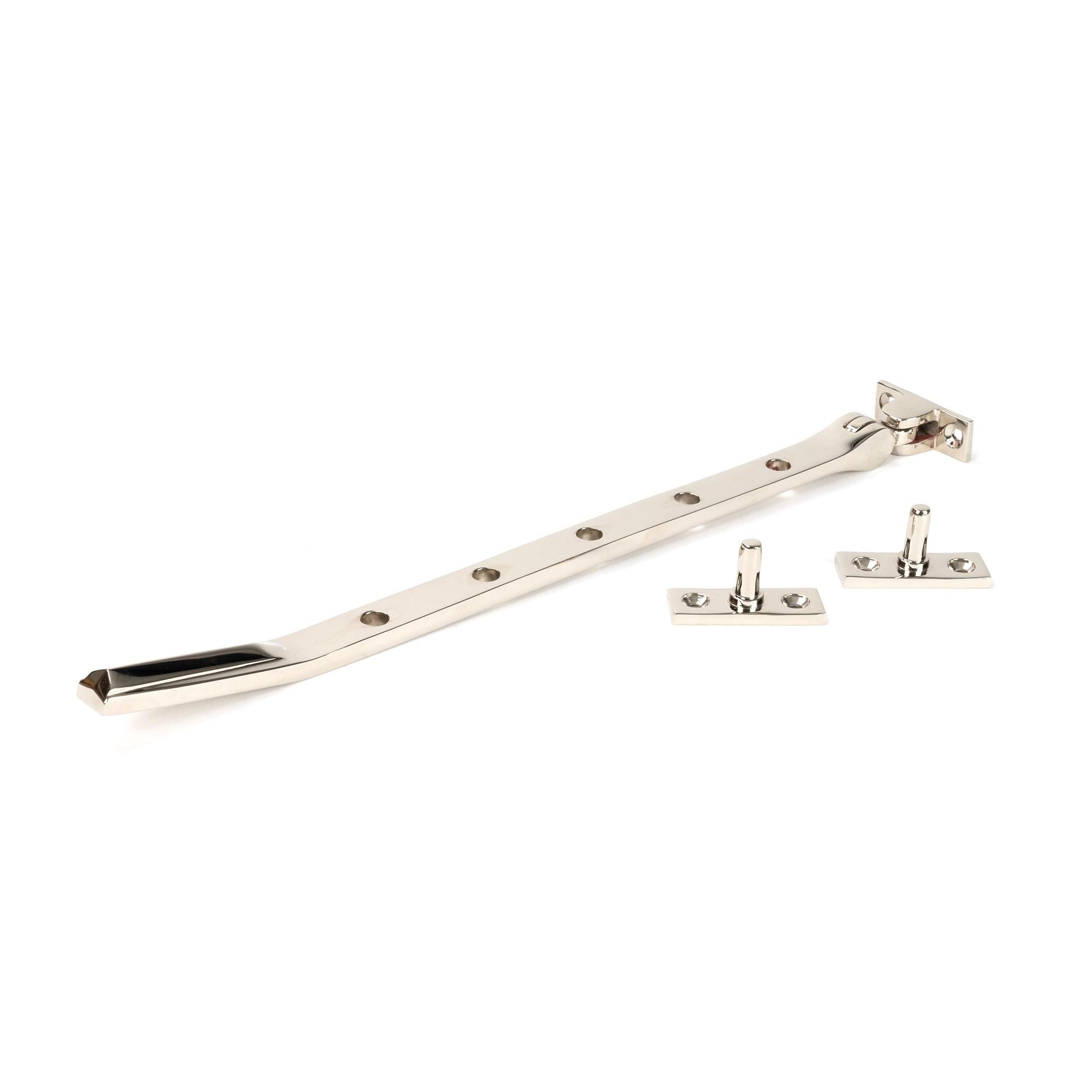 Polished Nickel Art Deco 12" Stay - Stays - From The Anvil - Yester Home