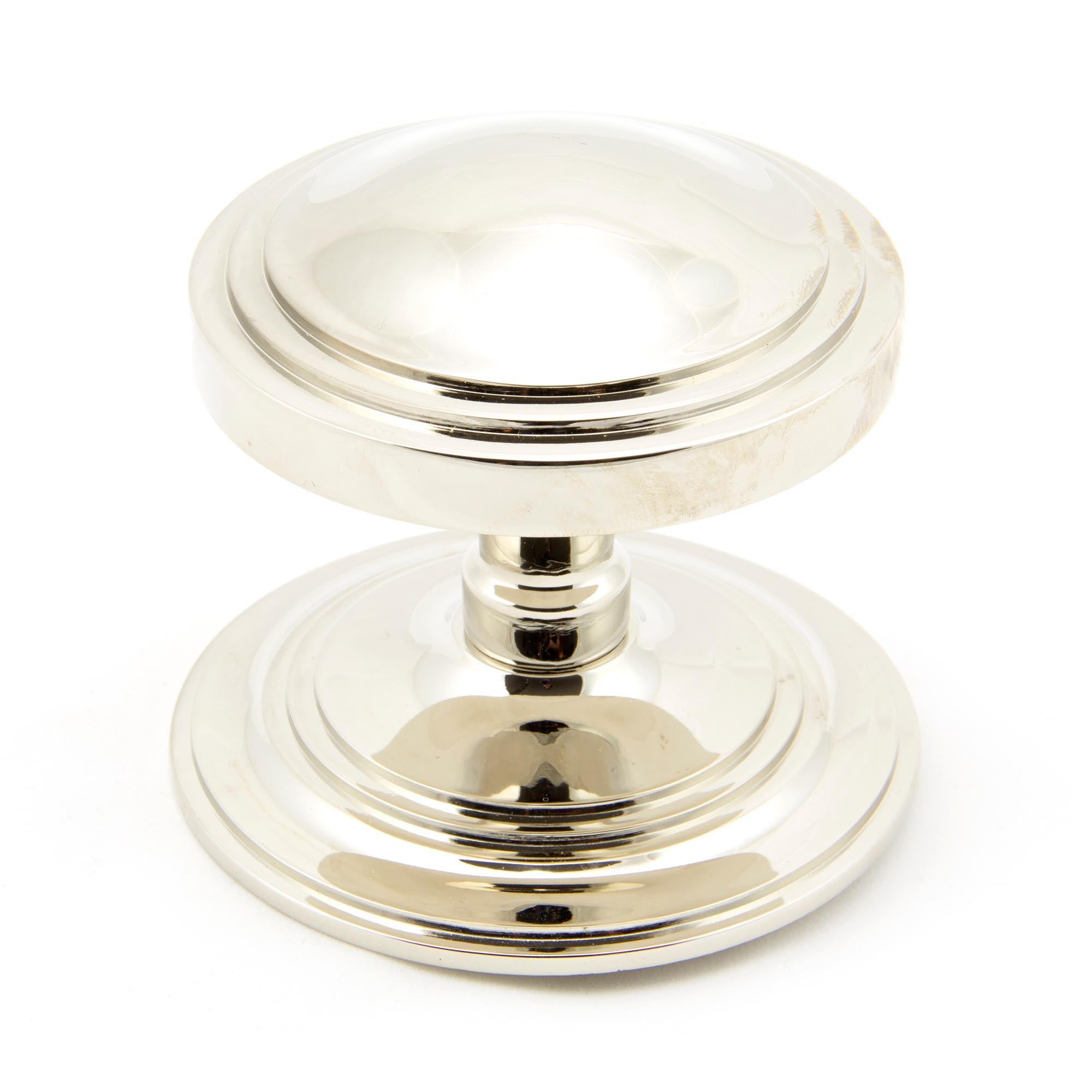 Polished Nickel Art Deco Centre Door Knob | From The Anvil - Centre Door Knobs - From The Anvil - Yester Home