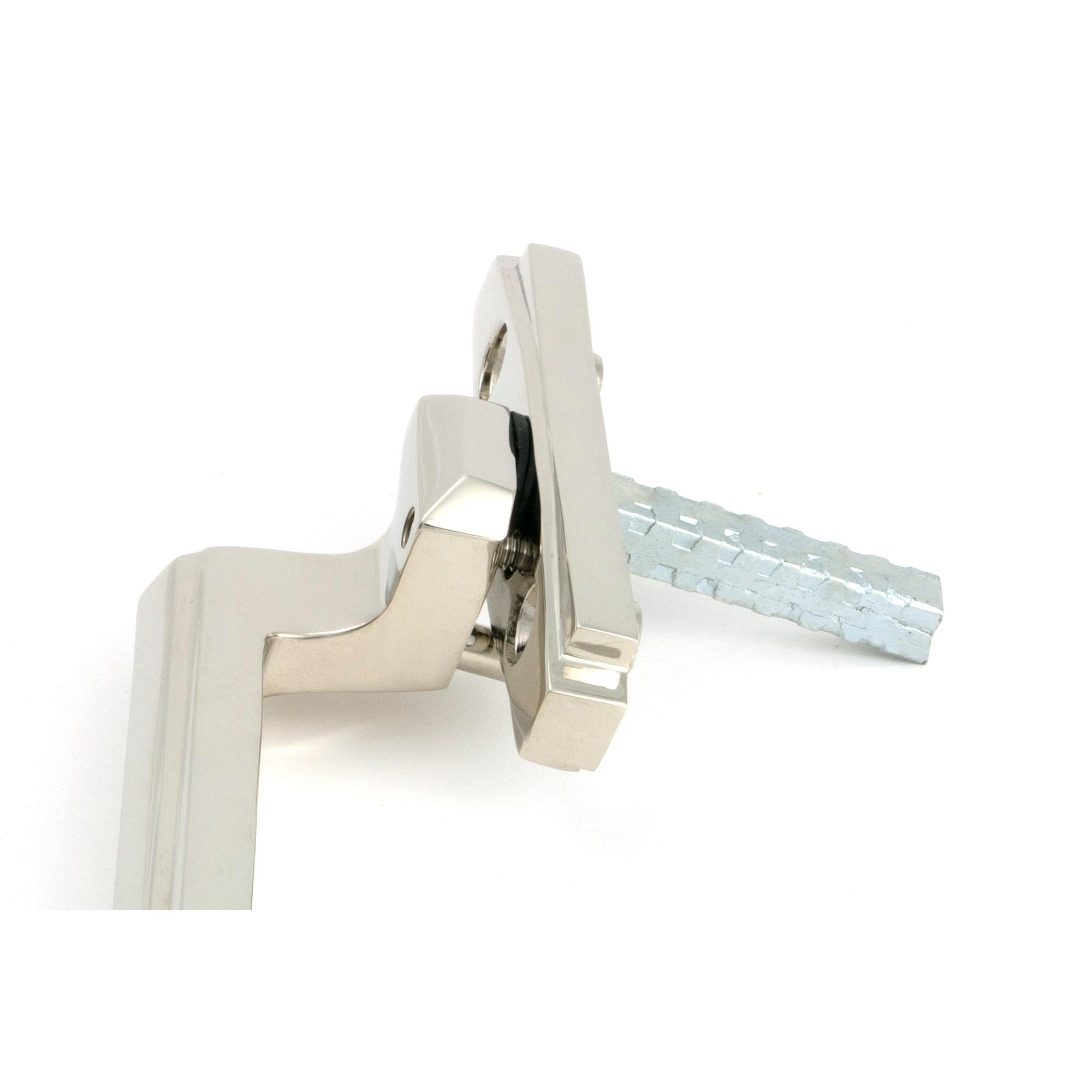 Polished Nickel Art Deco Espag - LH - Espag. Fasteners - From The Anvil - Yester Home