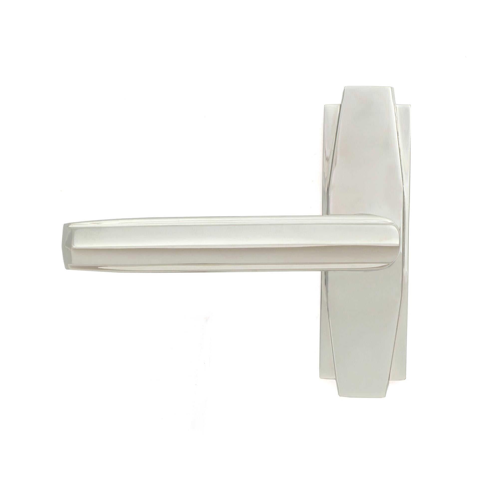 Polished Nickel Art Deco Lever on Rose Set | From The Anvil - Lever on Rose - From The Anvil - Yester Home