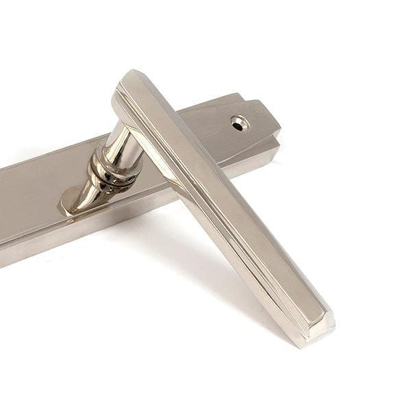 Polished Nickel Art Deco Slimline Lever Espag. Lock Set | From The Anvil-Espagnolette-Yester Home