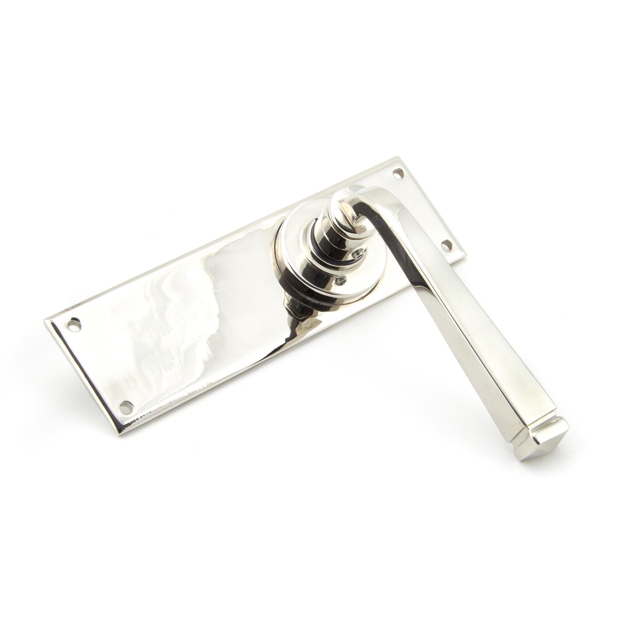 Polished Nickel Avon Lever Latch Set | From The Anvil - Lever Latch - From The Anvil - Yester Home