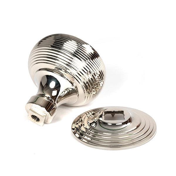 Polished Nickel Beehive Centre Door Knob | From The Anvil-Centre Door Knobs-Yester Home