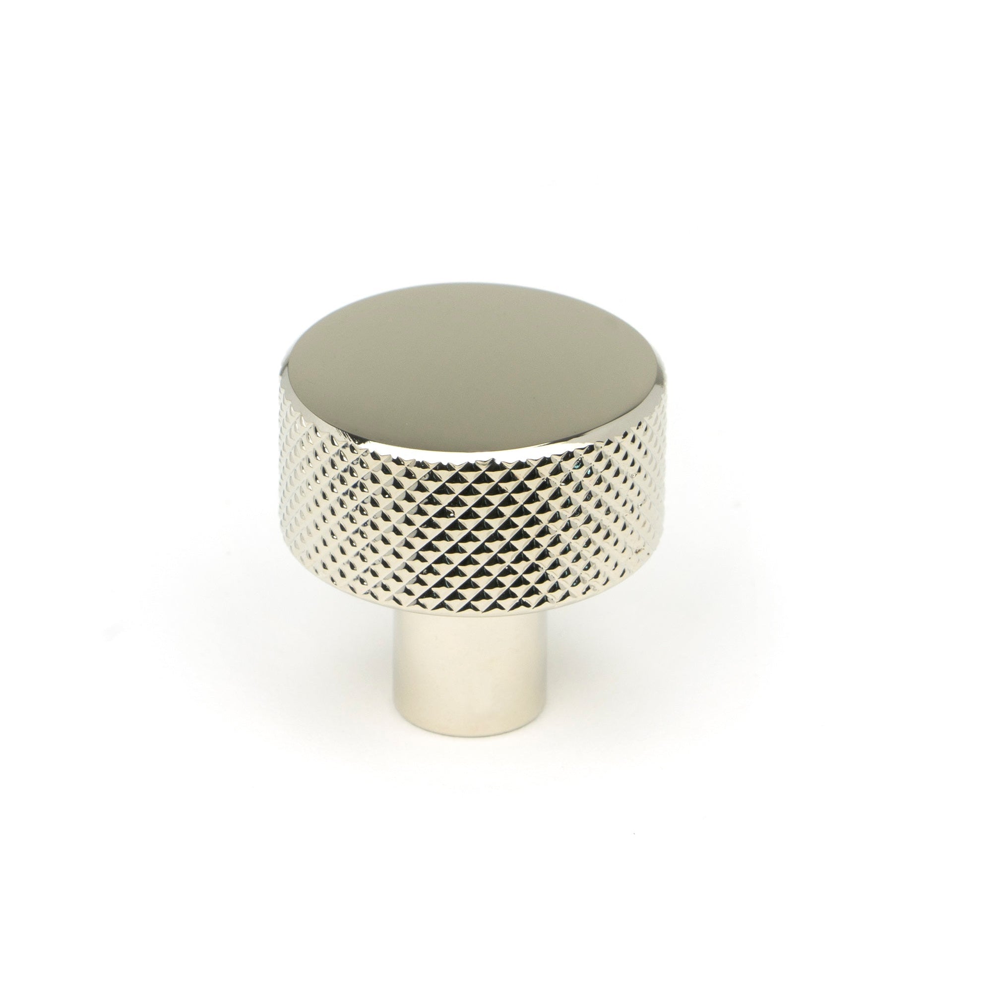 Polished Nickel Brompton Cabinet Knob - 25mm (No rose) | From The Anvil-Cabinet Knobs-Yester Home