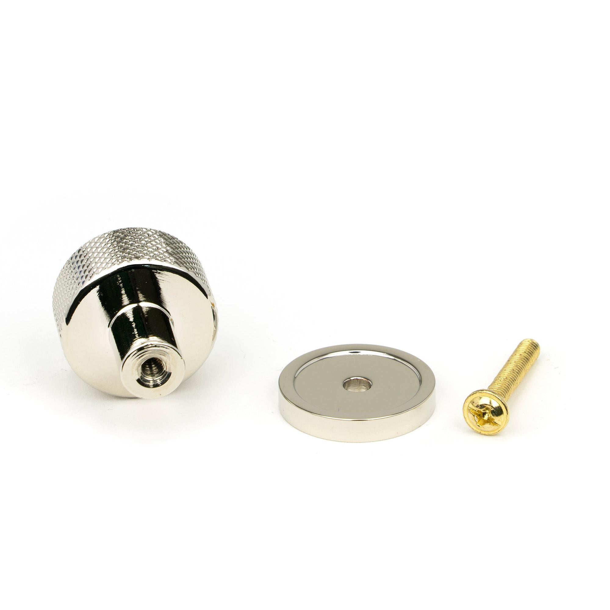 Polished Nickel Brompton Cabinet Knob - 25mm (Plain) | From The Anvil - Cabinet Knobs - From The Anvil - Yester Home