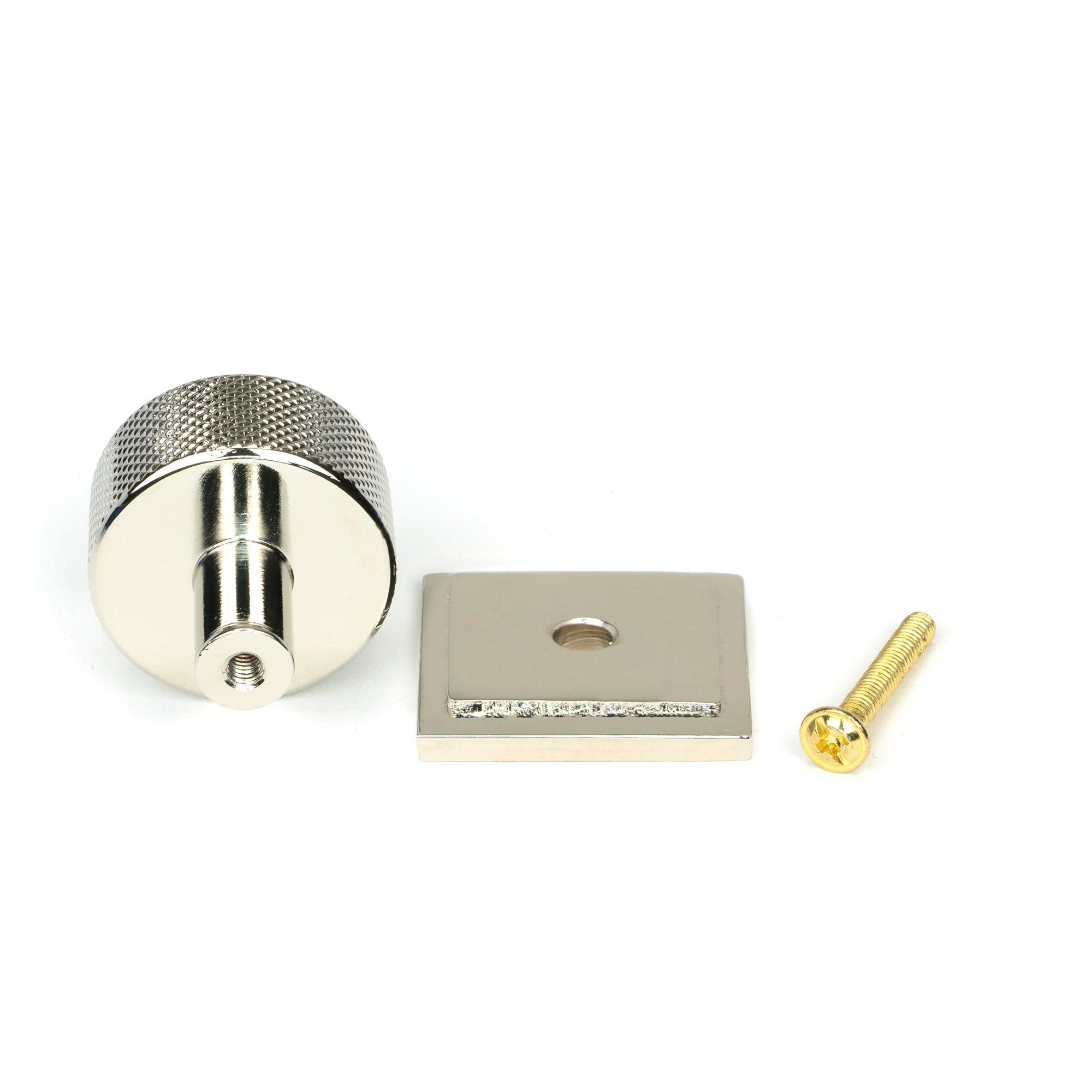 Polished Nickel Brompton Cabinet Knob - 25mm (Square) | From The Anvil - Cabinet Knobs - From The Anvil - Yester Home