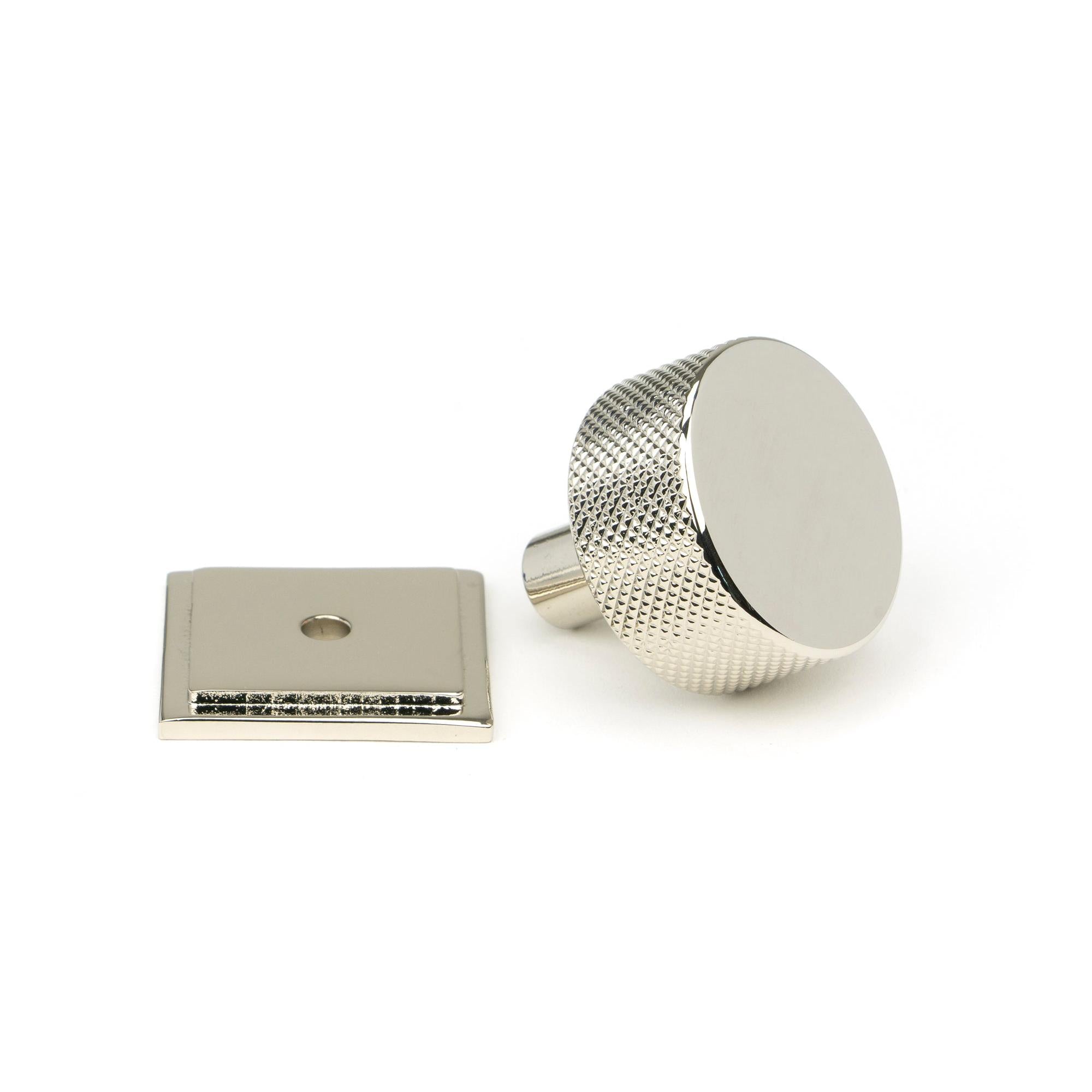 Polished Nickel Brompton Cabinet Knob - 32mm (Square) | From The Anvil - Cabinet Knobs - From The Anvil - Yester Home